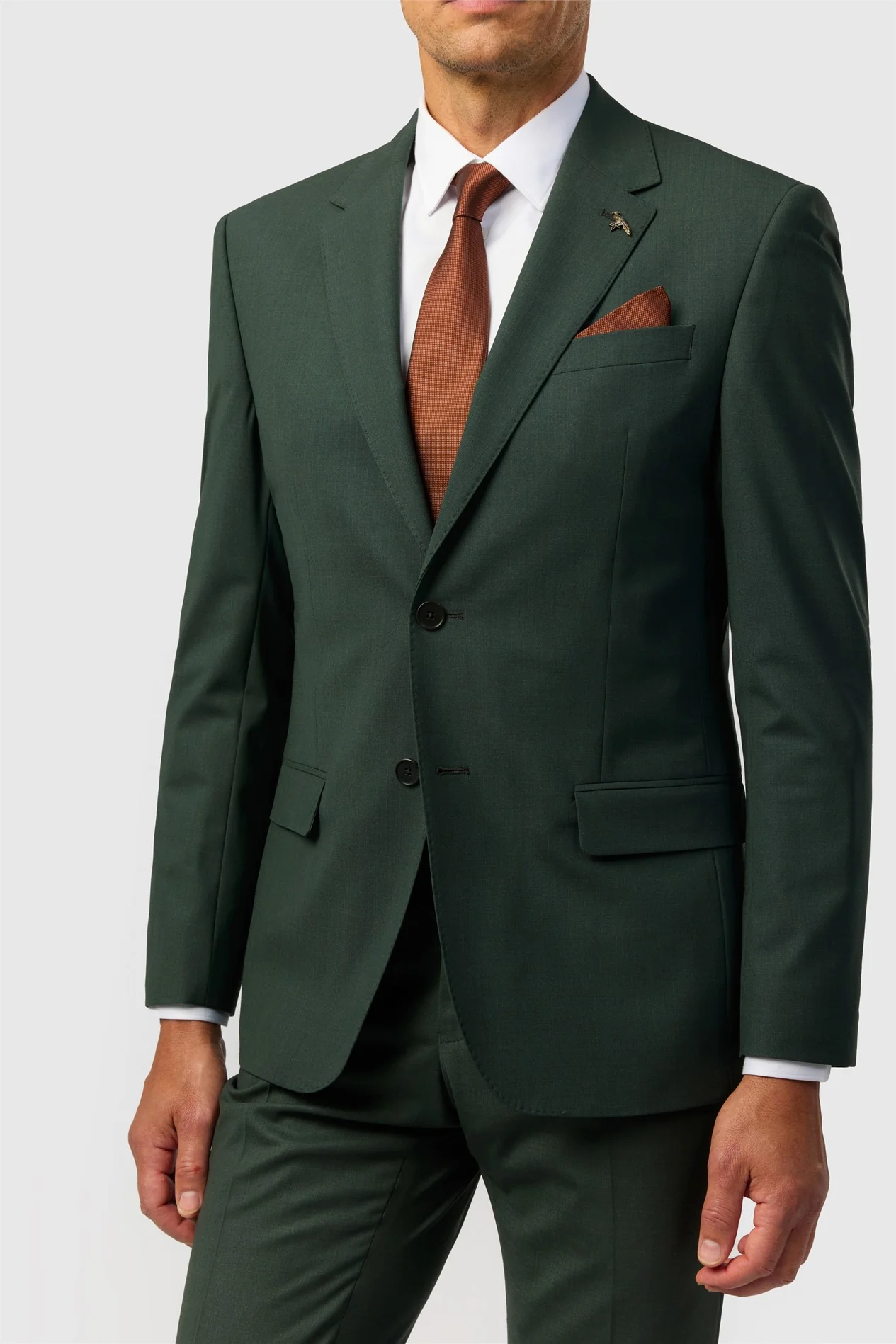 Ted Baker Slim Fit Forest Green Panama Jacket thumbnail 4