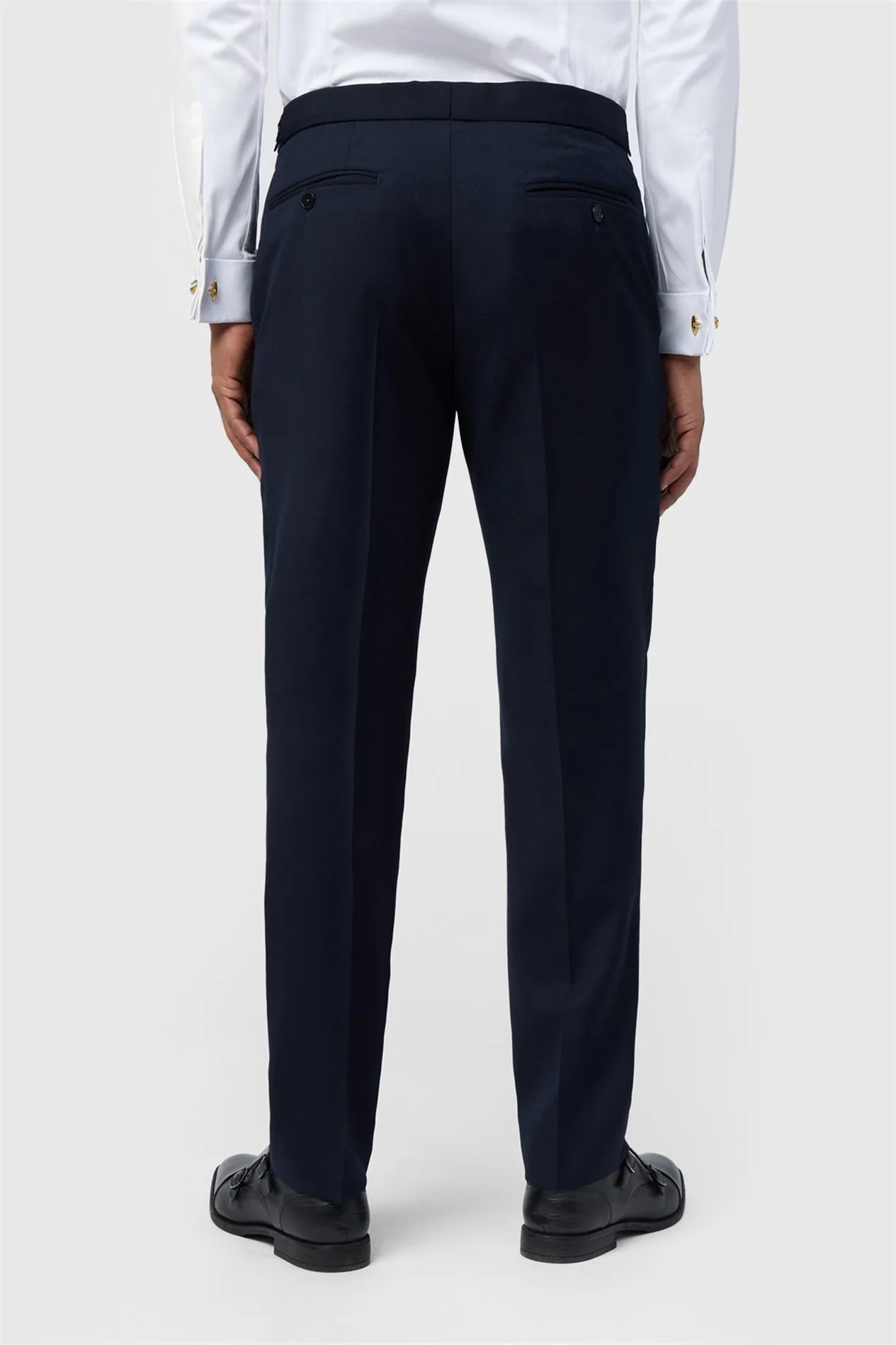 Ted Baker Slim Fit Galen Navy Tuxedo Trouser thumbnail 2