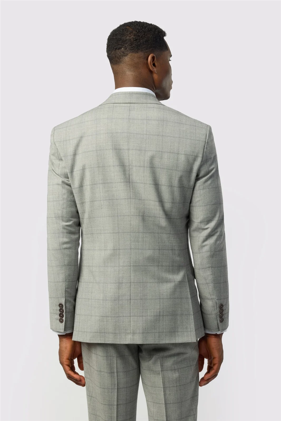 Ted Baker Slim Fit Grey Check Jacket thumbnail 4