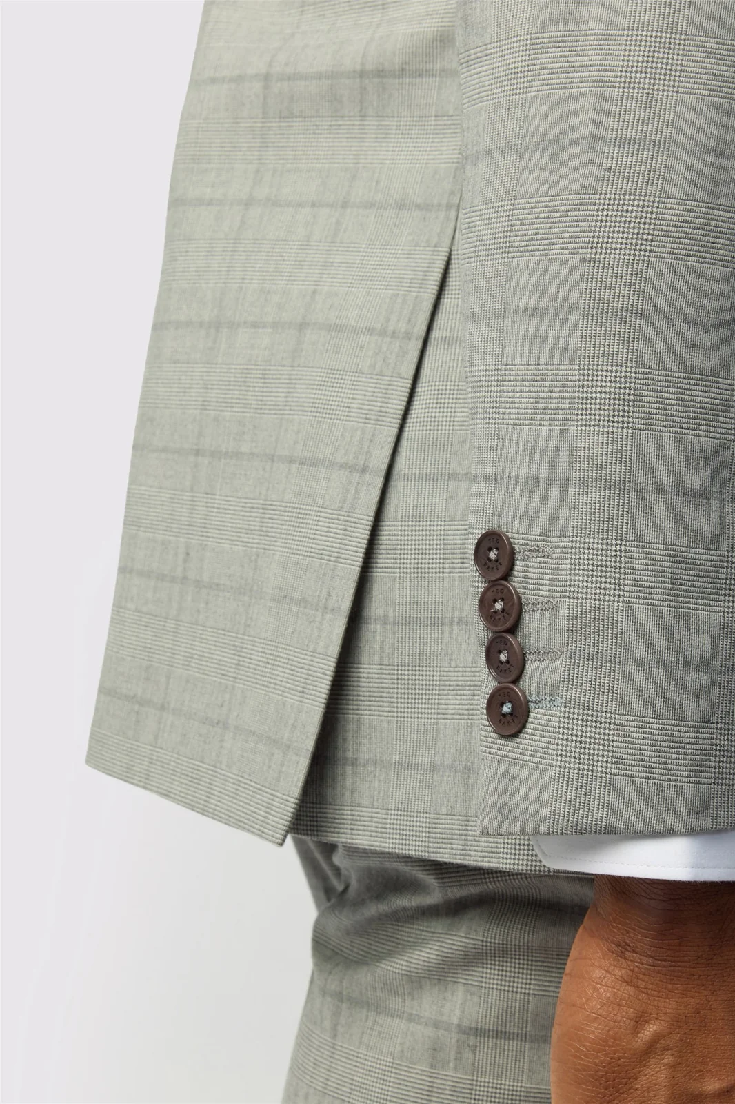 Ted Baker Slim Fit Grey Check Jacket thumbnail 7