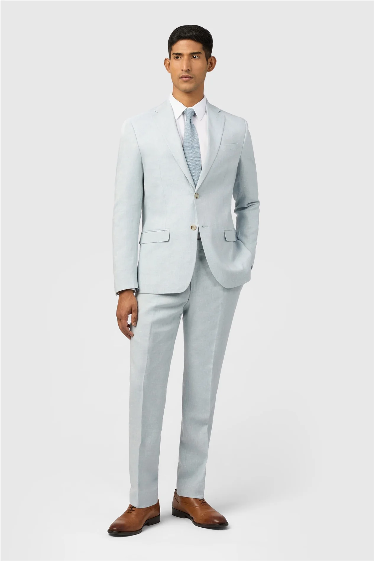 Ted Baker Slim Fit Hamlin Airforce Linen Jacket thumbnail 2