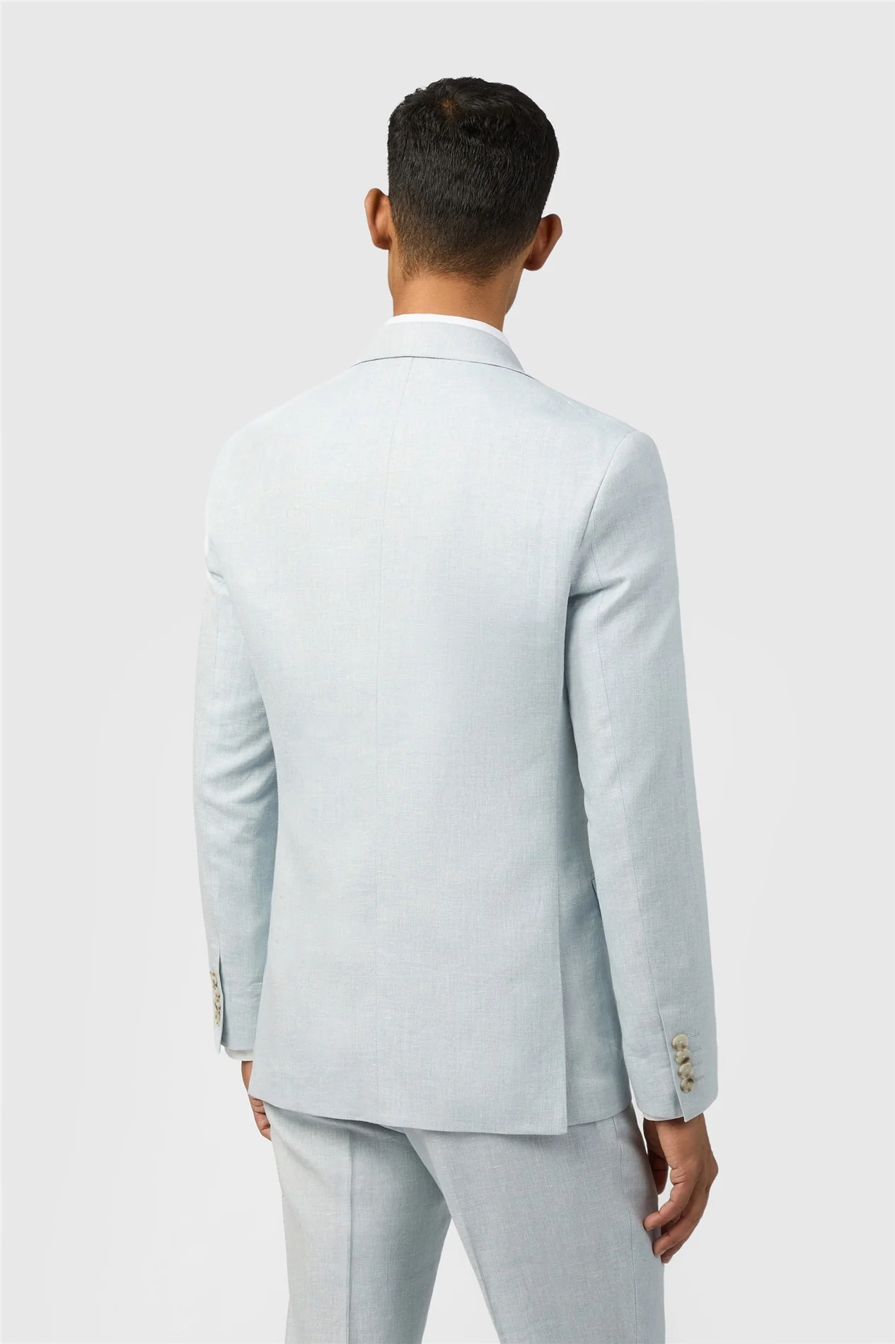 Ted Baker Slim Fit Hamlin Airforce Linen Jacket thumbnail 3