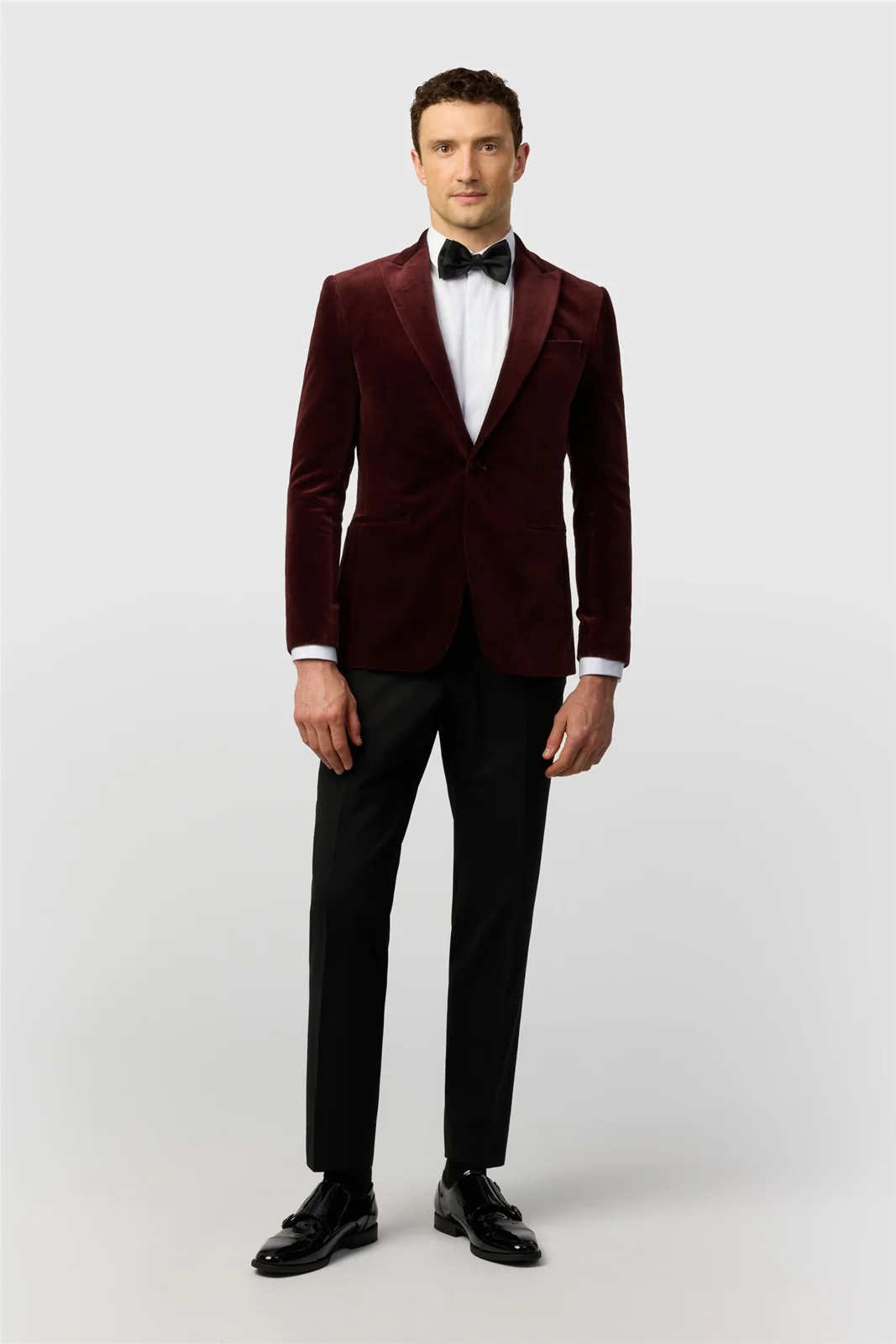 Ted Baker Slim Fit Mulberry Velvet Blazer thumbnail 2