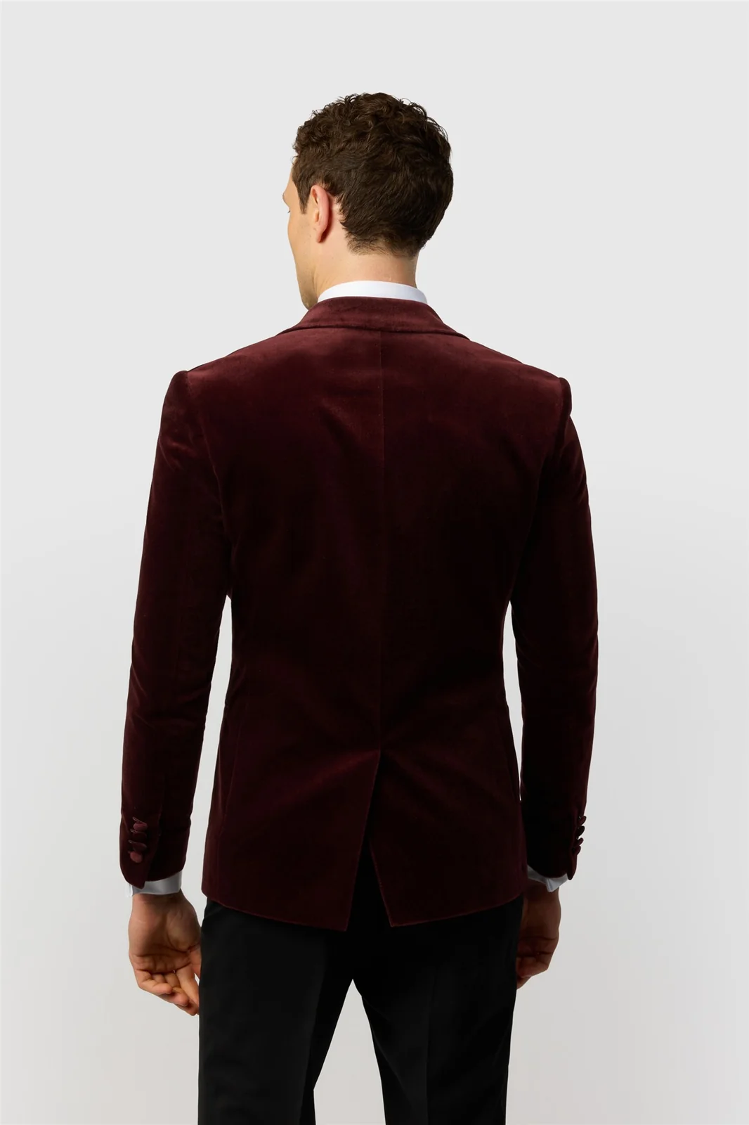 Ted Baker Slim Fit Mulberry Velvet Blazer thumbnail 4