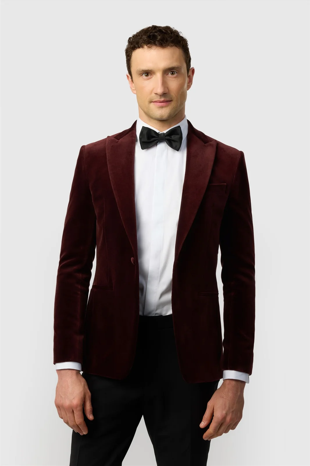 Ted Baker Slim Fit Mulberry Velvet Blazer