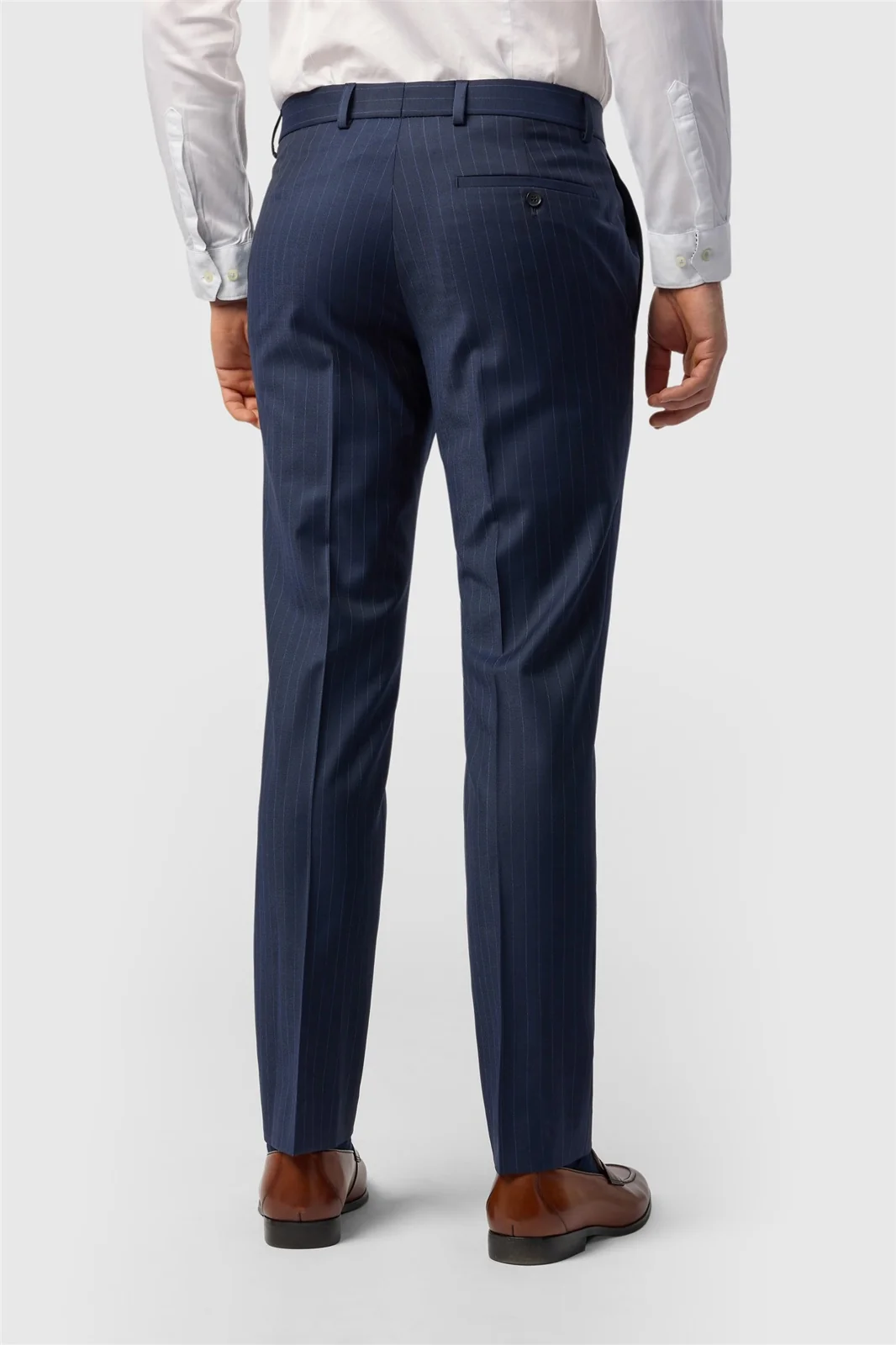 Ted Baker Slim Fit Navy Chalk Stripe Trousers thumbnail 2