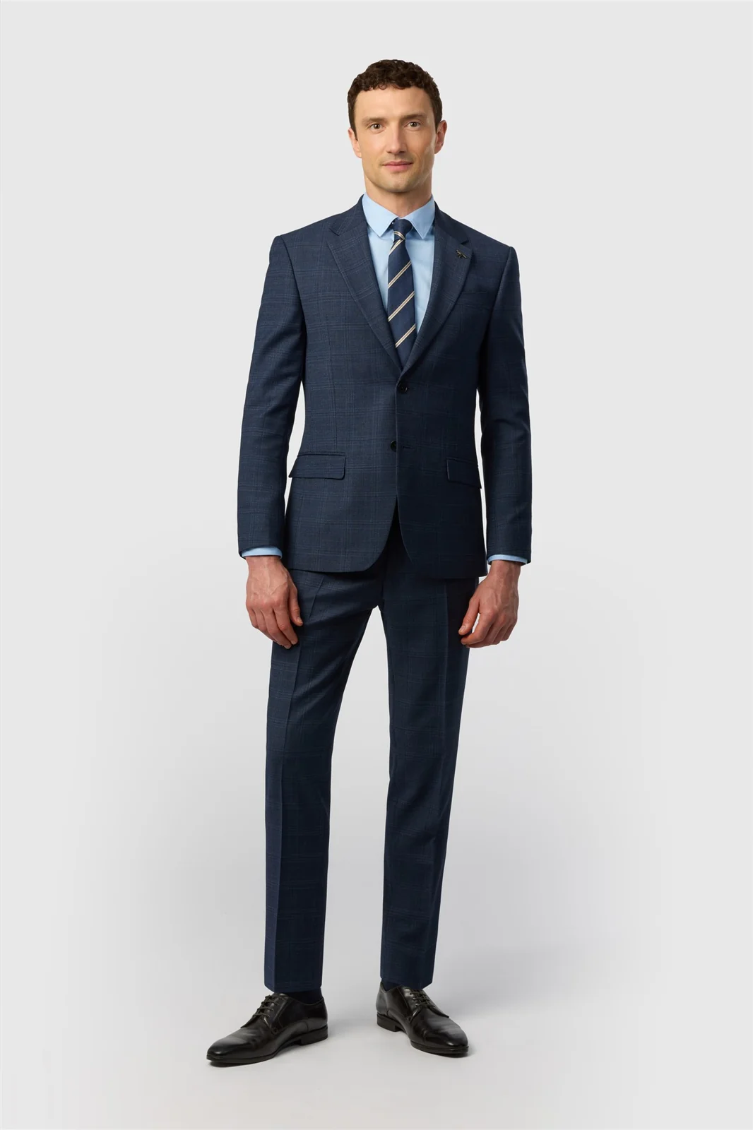Ted Baker Slim Fit Navy Hopsack Check Jacket thumbnail 3