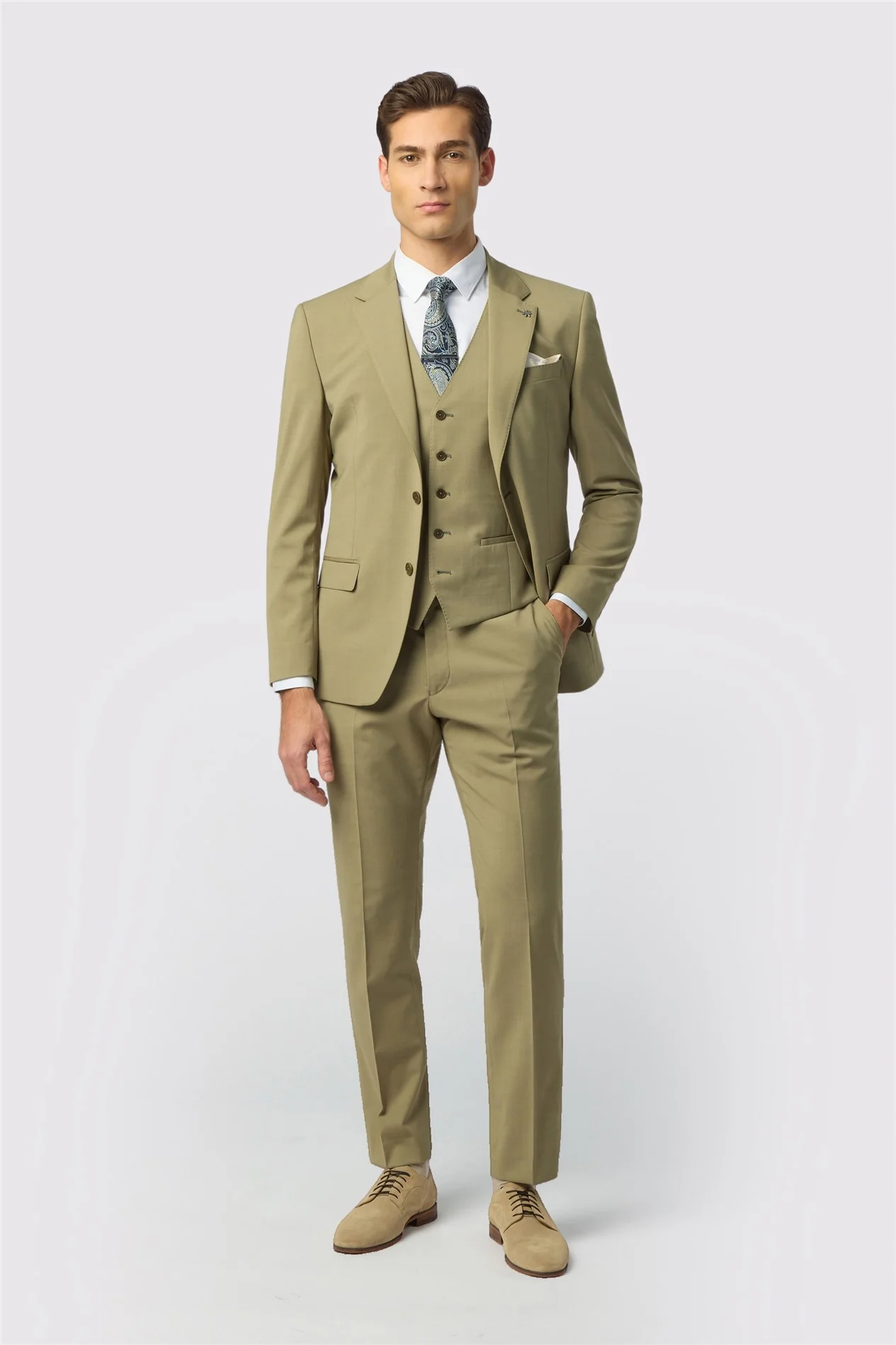 Ted Baker Slim Fit Olive Panama Jacket thumbnail 2