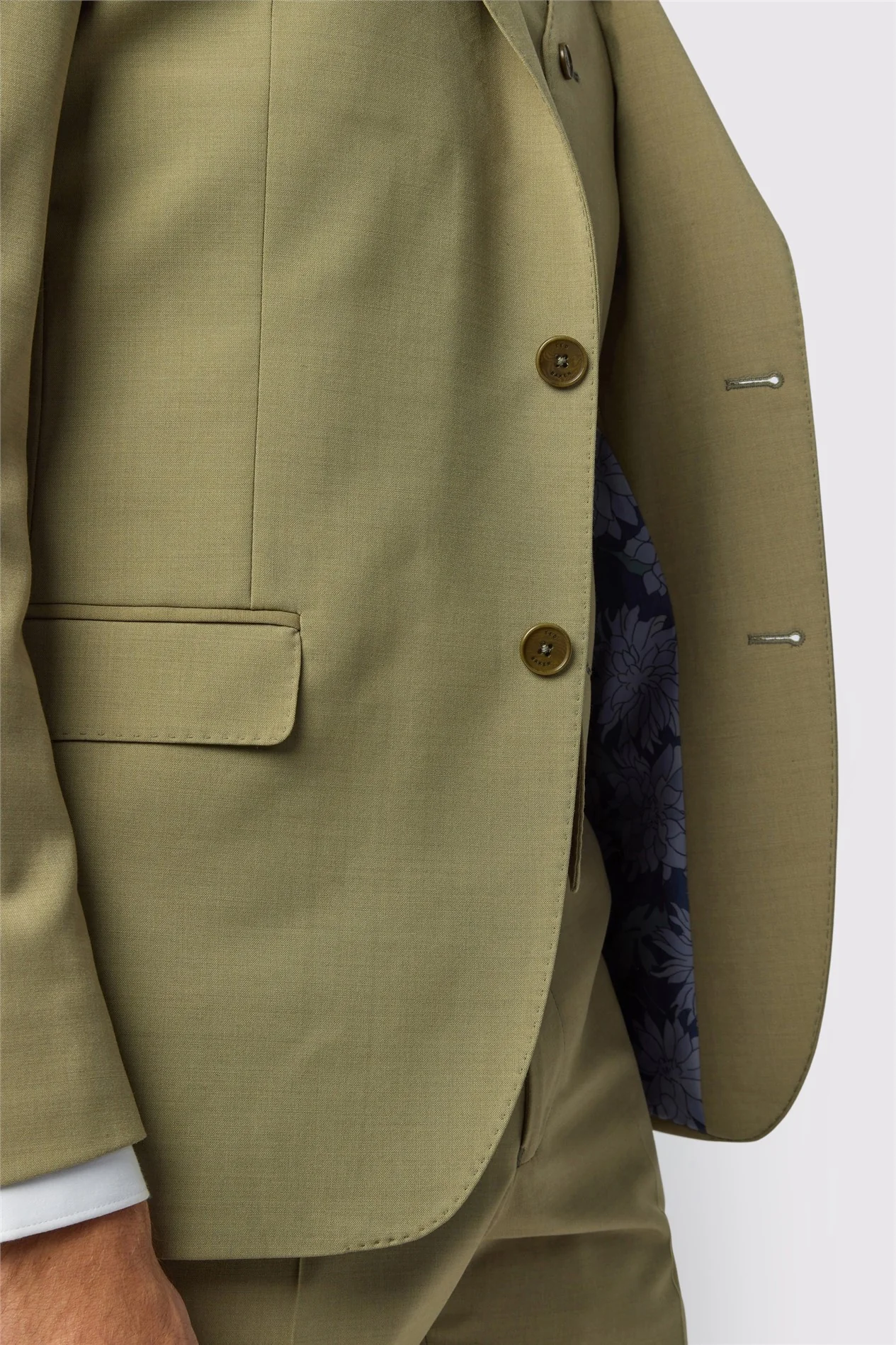 Ted Baker Slim Fit Olive Panama Jacket thumbnail 5