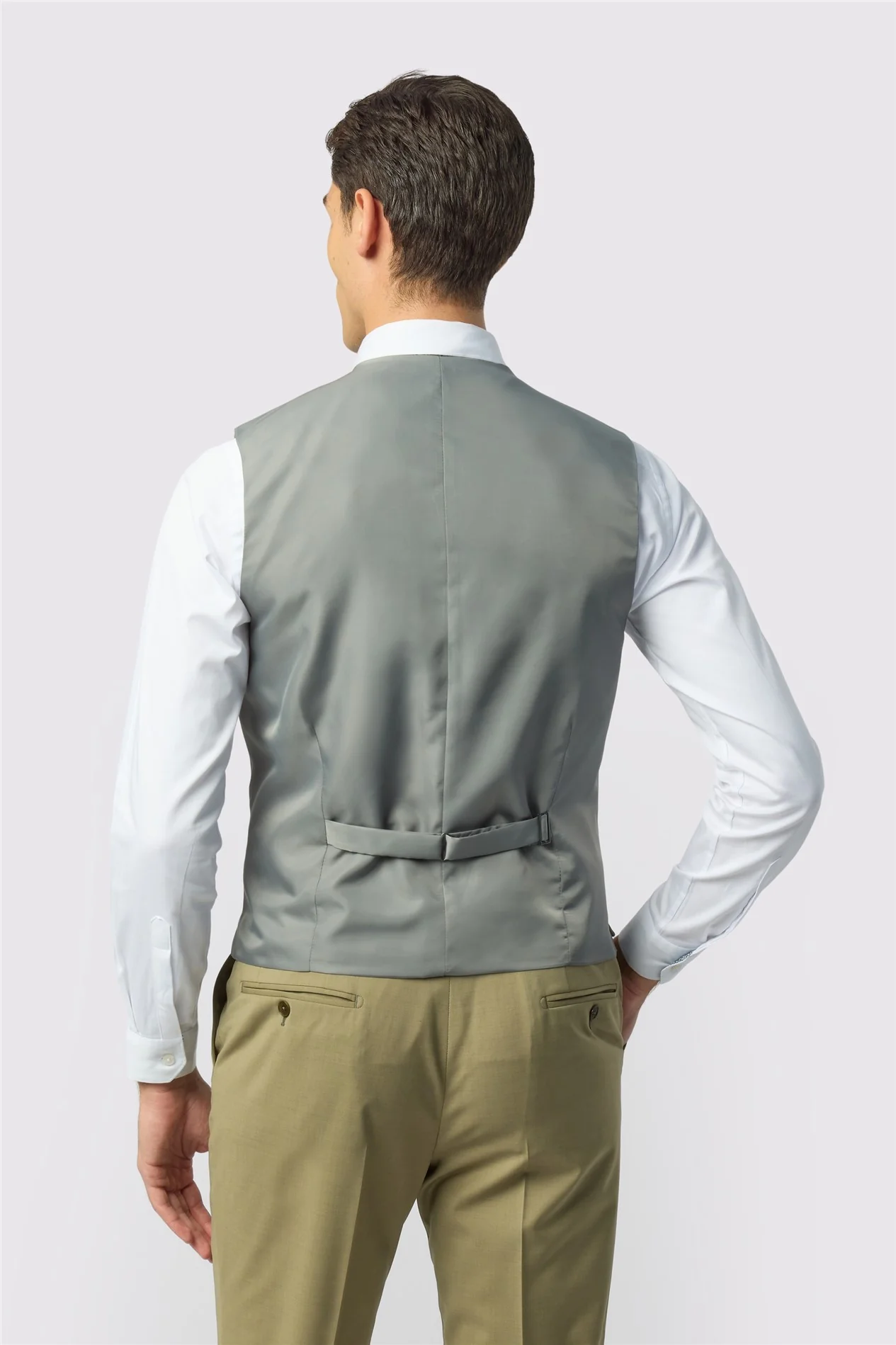Ted Baker Slim Fit Olive Panama Waistcoat thumbnail 2