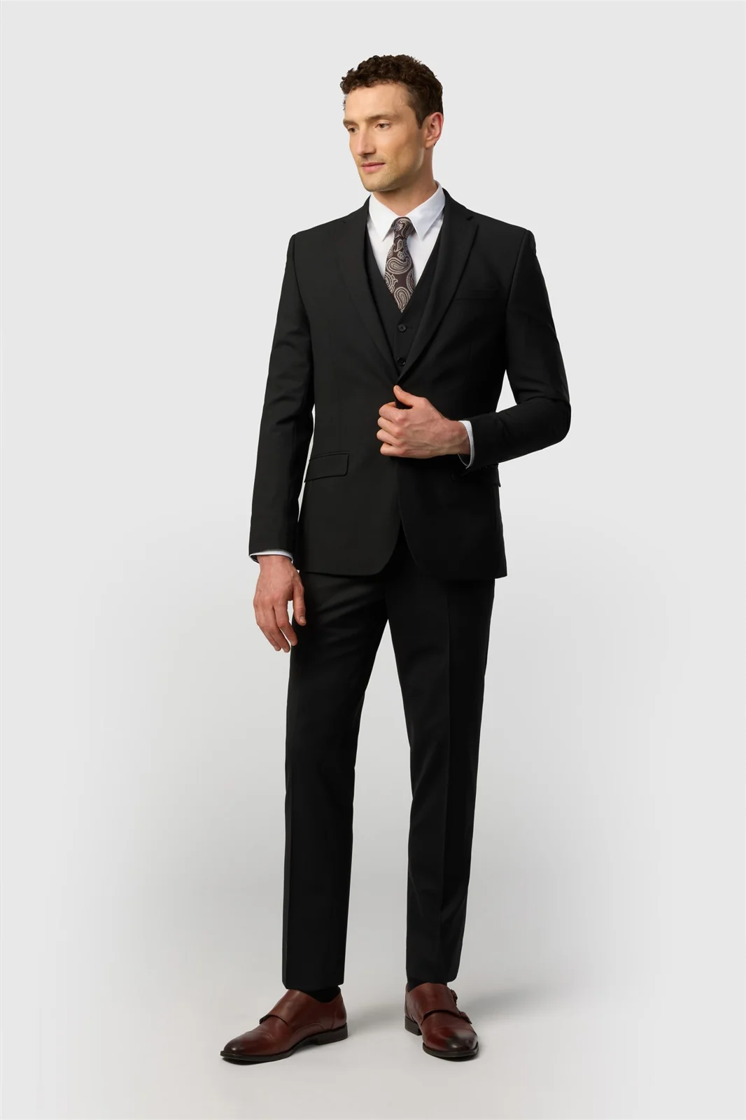 Ted Baker Slim Fit Performance Black Panama Jacket thumbnail 2