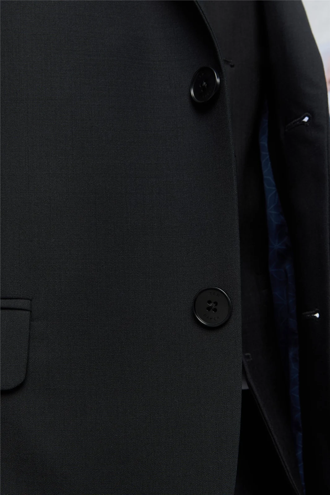 Ted Baker Slim Fit Performance Black Panama Jacket thumbnail 5
