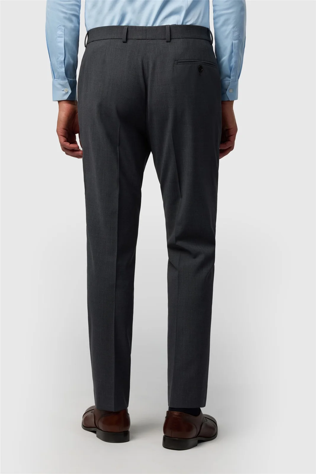 Ted Baker Slim Fit Performance Charcoal Panama Trousers thumbnail 2