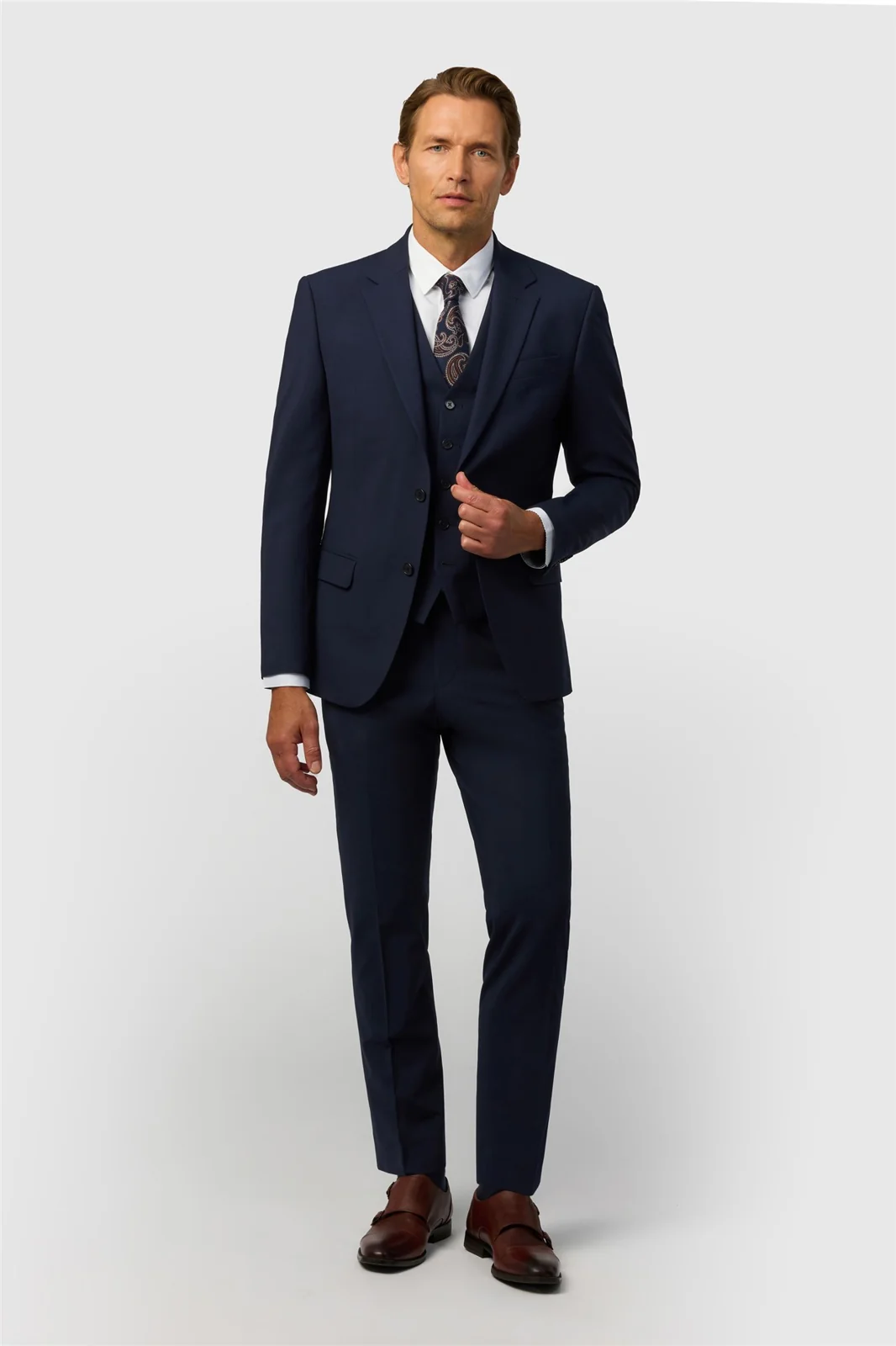 Ted Baker Slim Fit Performance Navy Panama Jacket thumbnail 2
