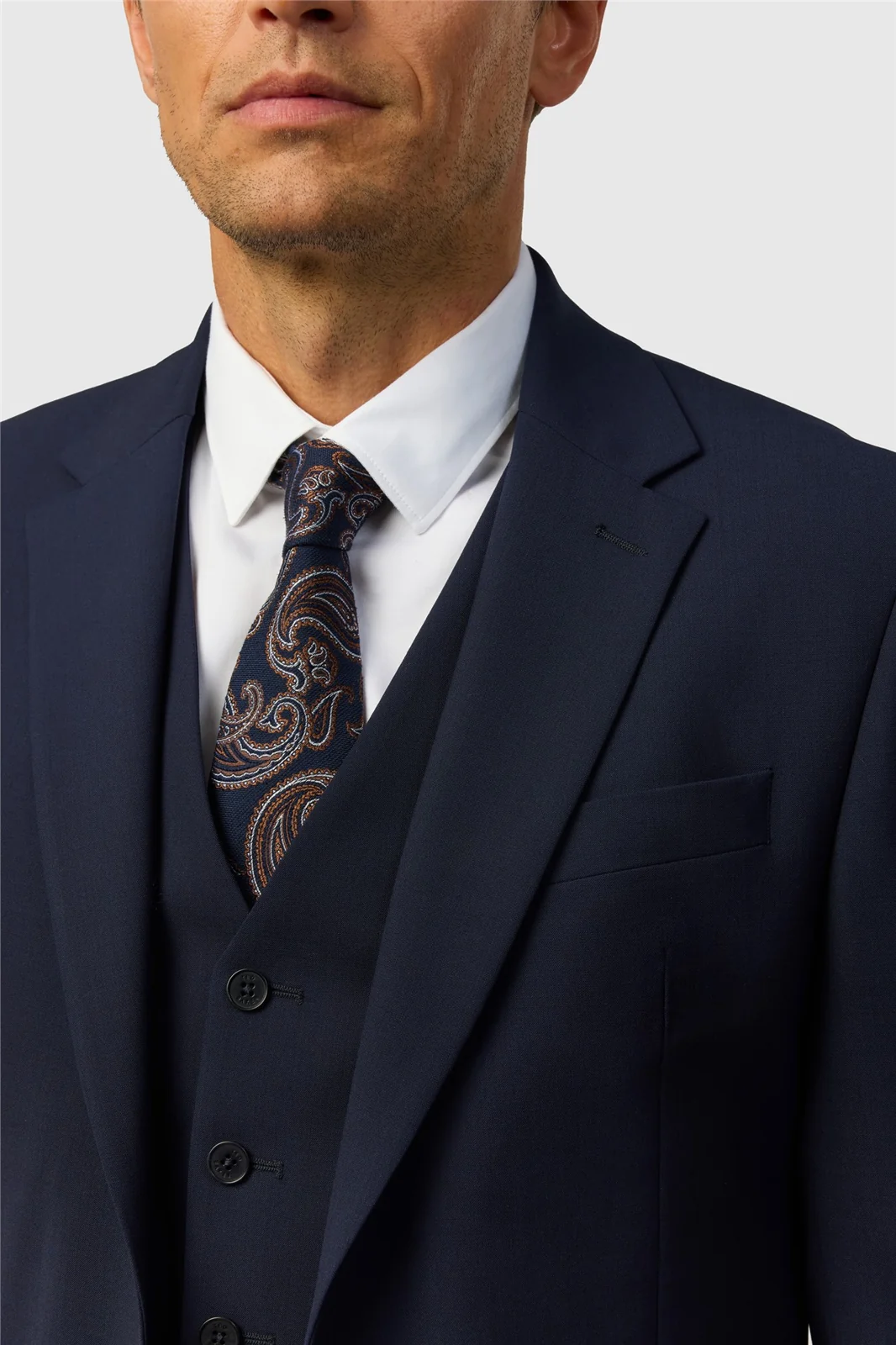 Ted Baker Slim Fit Performance Navy Panama Jacket thumbnail 4