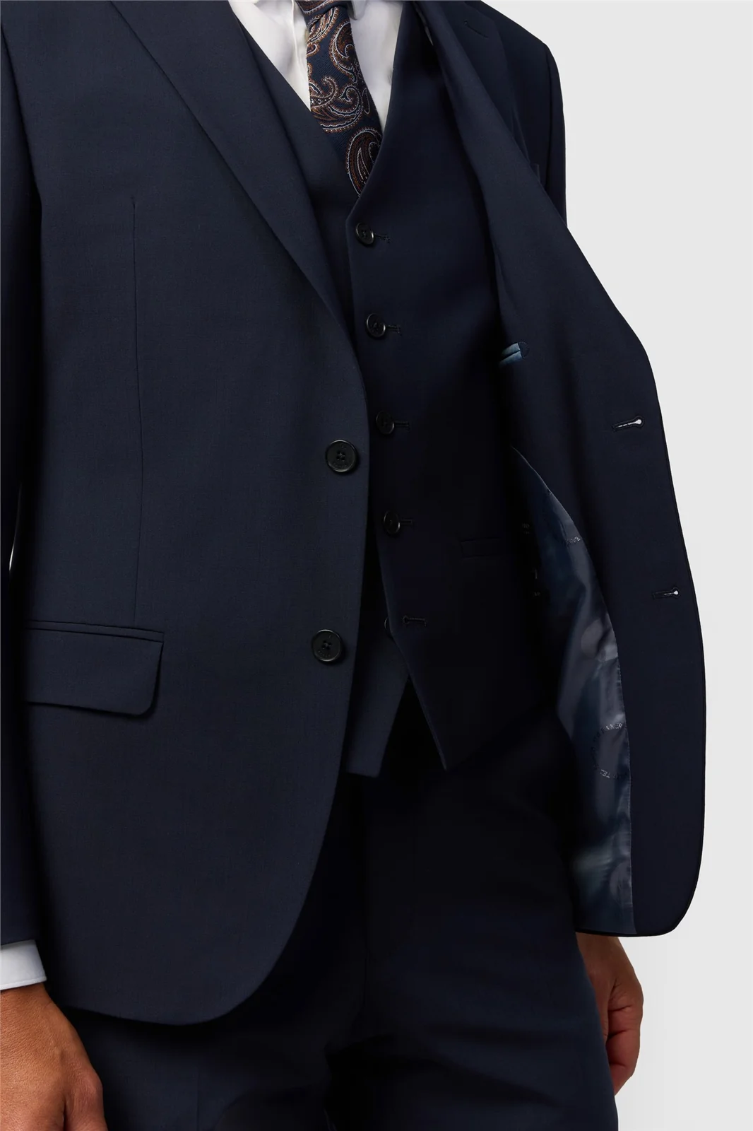 Ted Baker Slim Fit Performance Navy Panama Jacket thumbnail 5