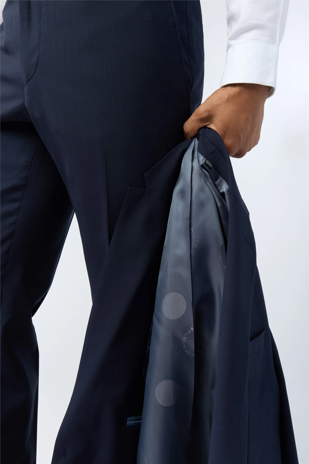 Ted Baker Slim Fit Performance Navy Panama Jacket thumbnail 7