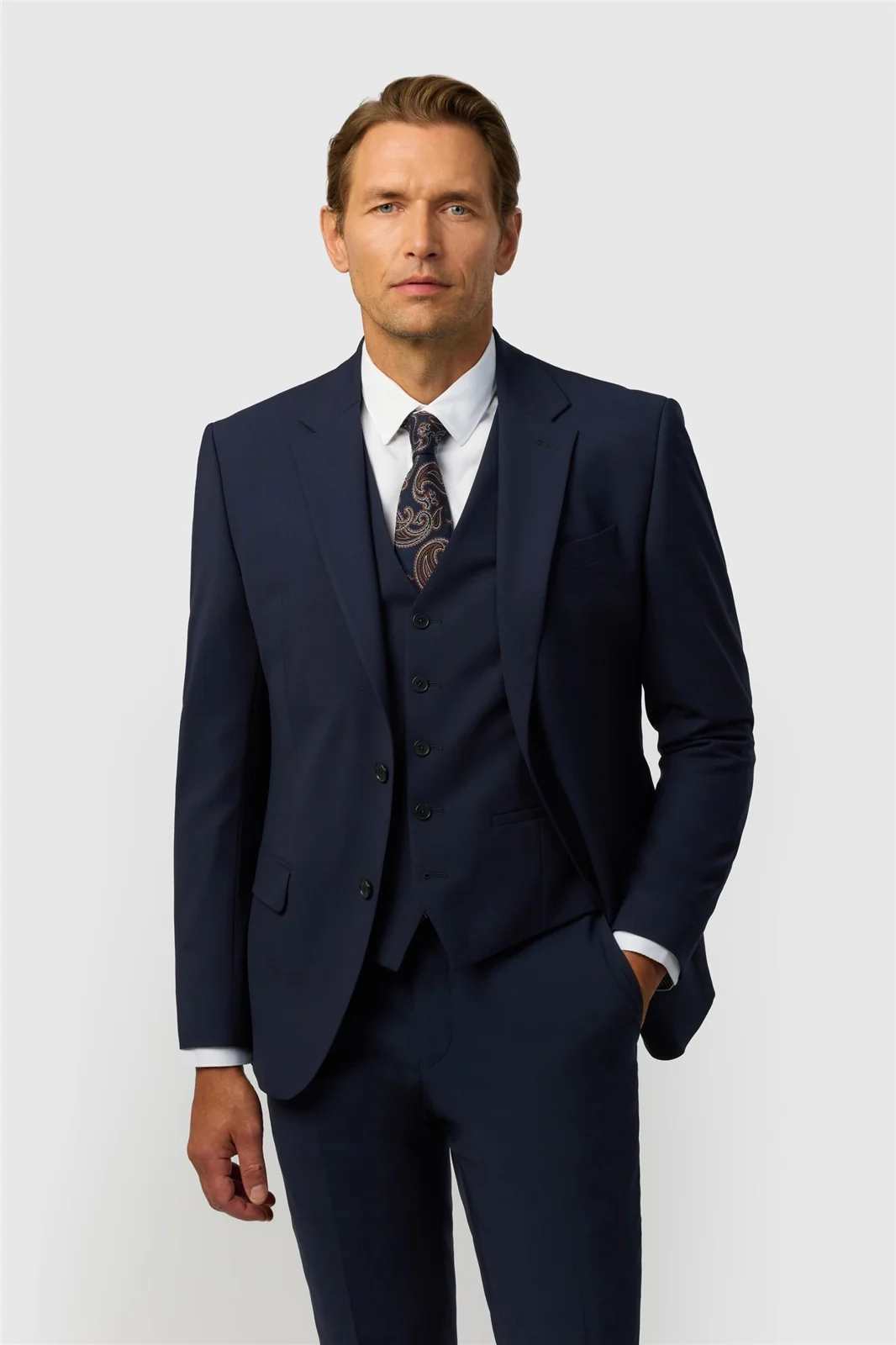 Ted Baker Slim Fit Performance Navy Panama Jacket primary image