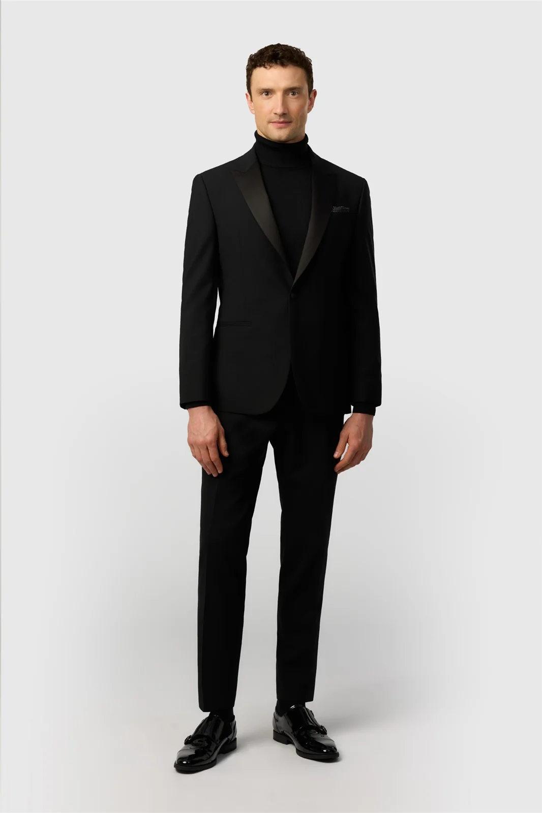 Ted Baker Slim Fit Performance Super Black Tuxedo Jacket thumbnail 3
