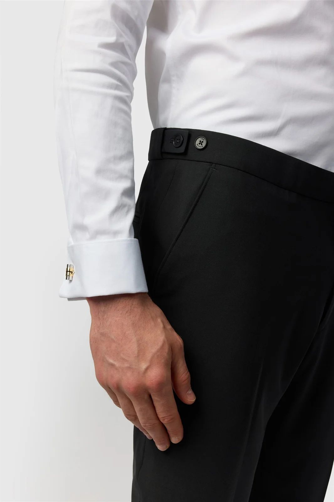 Ted Baker Slim Fit Performance Super Black Tuxedo Trousers thumbnail 2