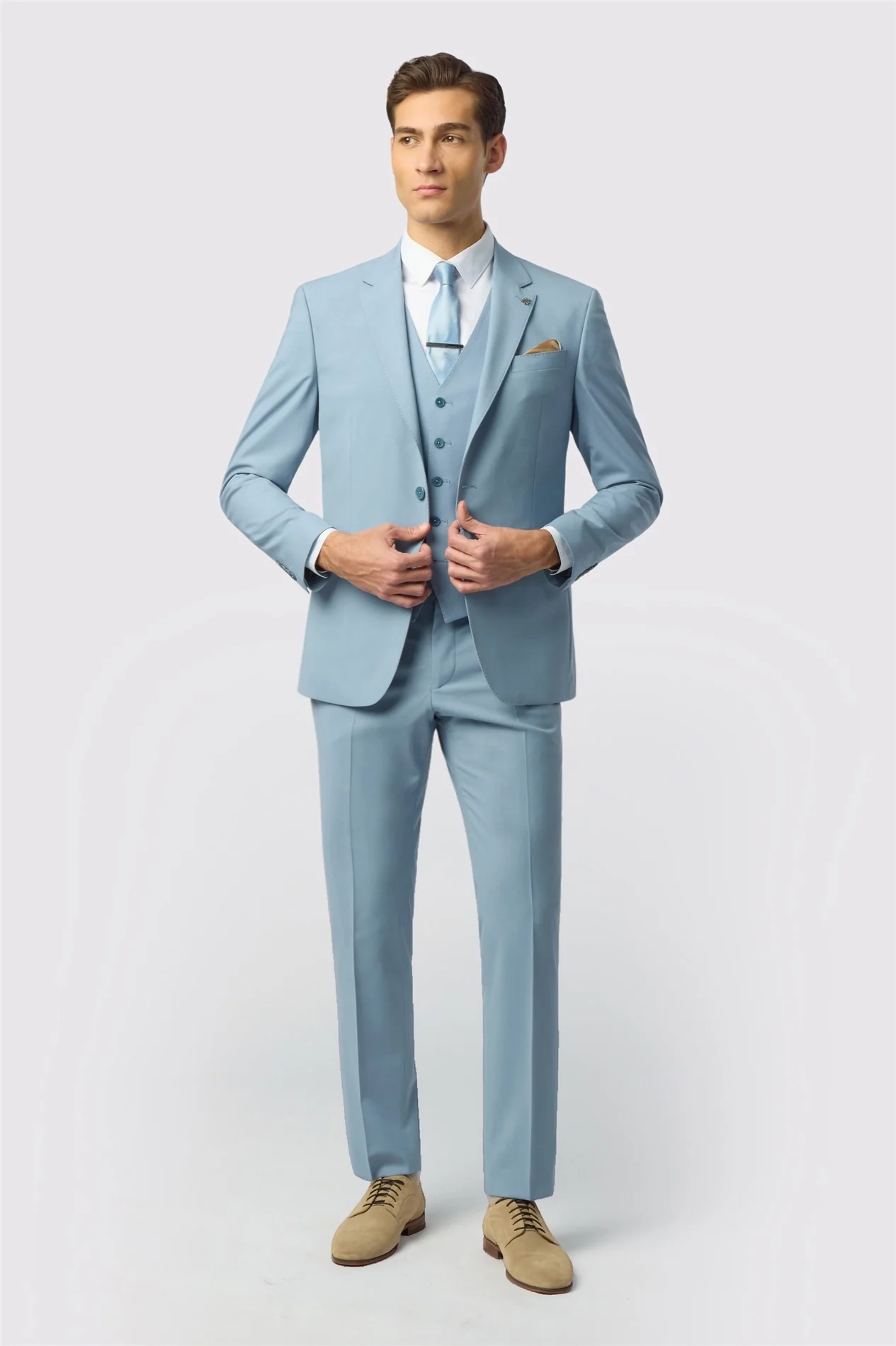Ted Baker Slim Fit Powder Blue Panama Jacket thumbnail 2