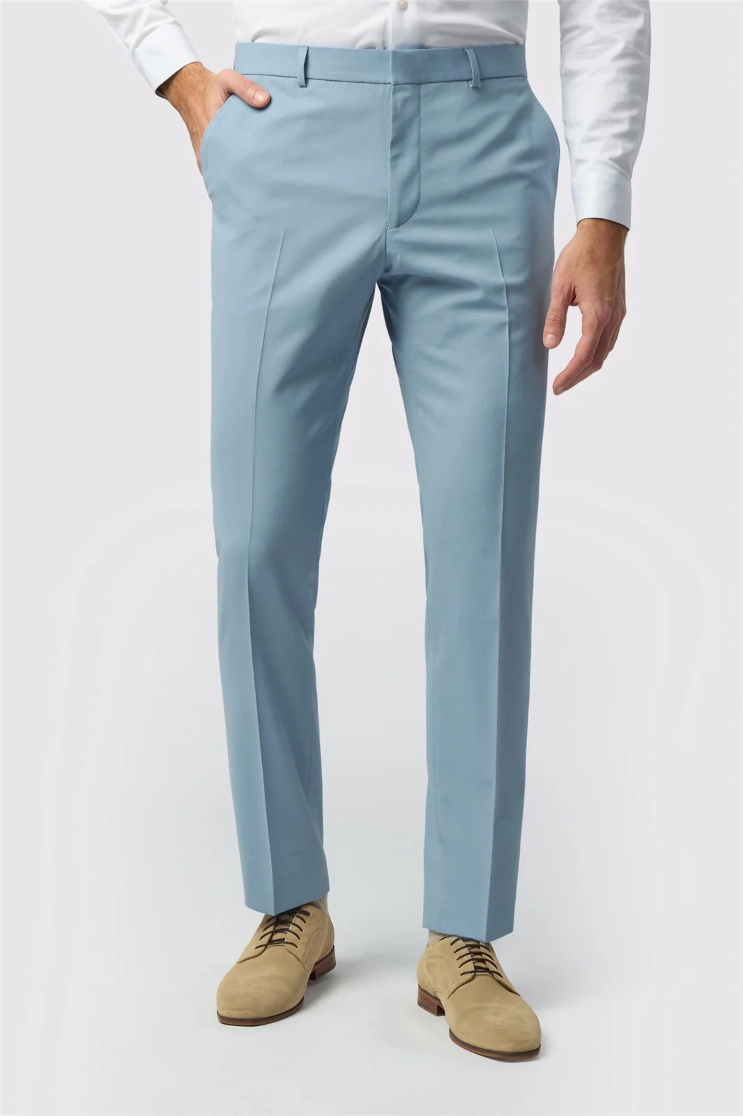 Ted Baker Slim Fit Powder Blue Panama Trousers primary image