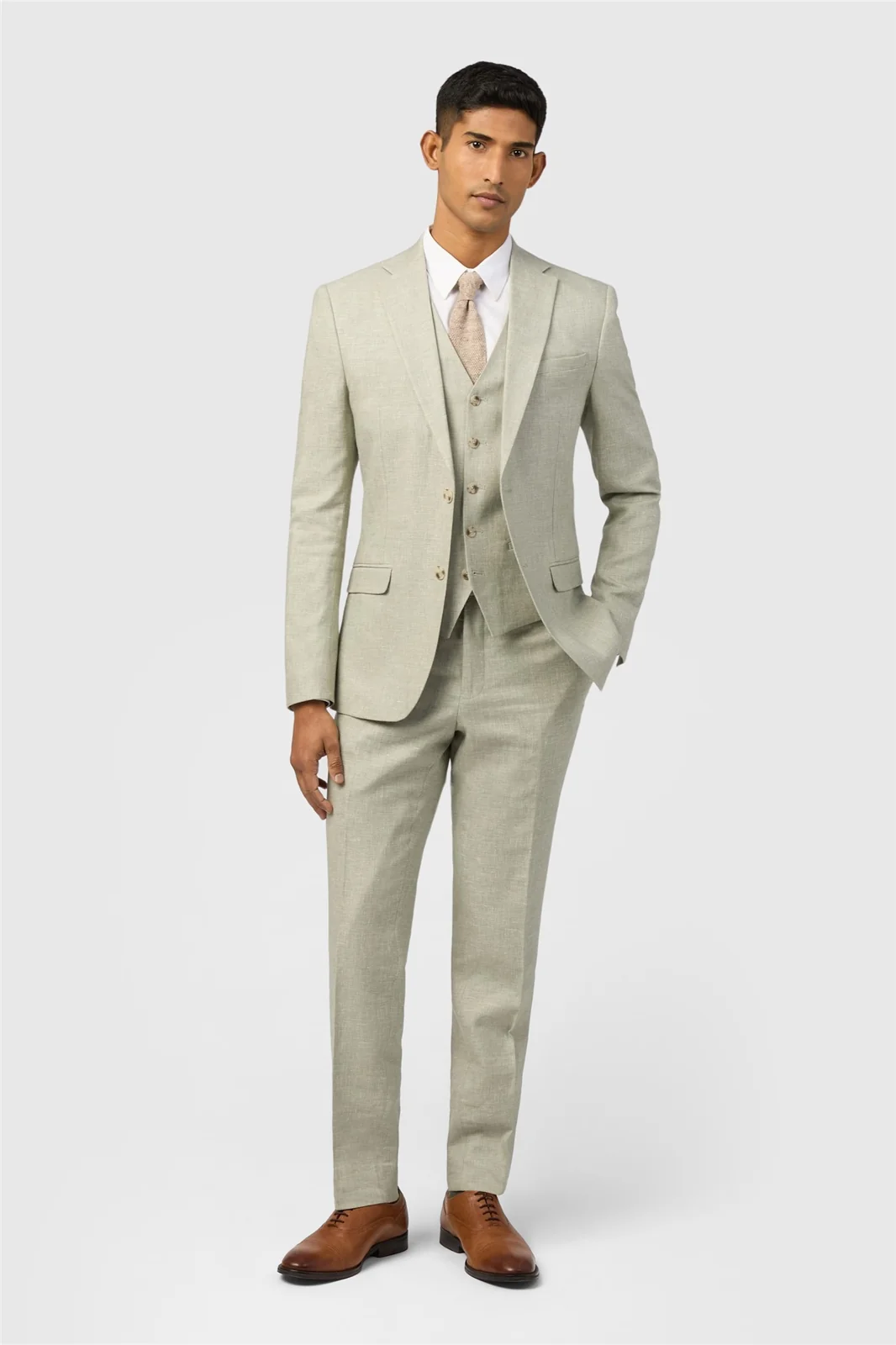 Ted Baker Slim Fit Royan Sage Linen Jacket thumbnail 2
