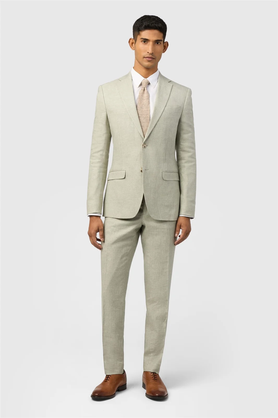 Ted Baker Slim Fit Royan Sage Linen Jacket thumbnail 3
