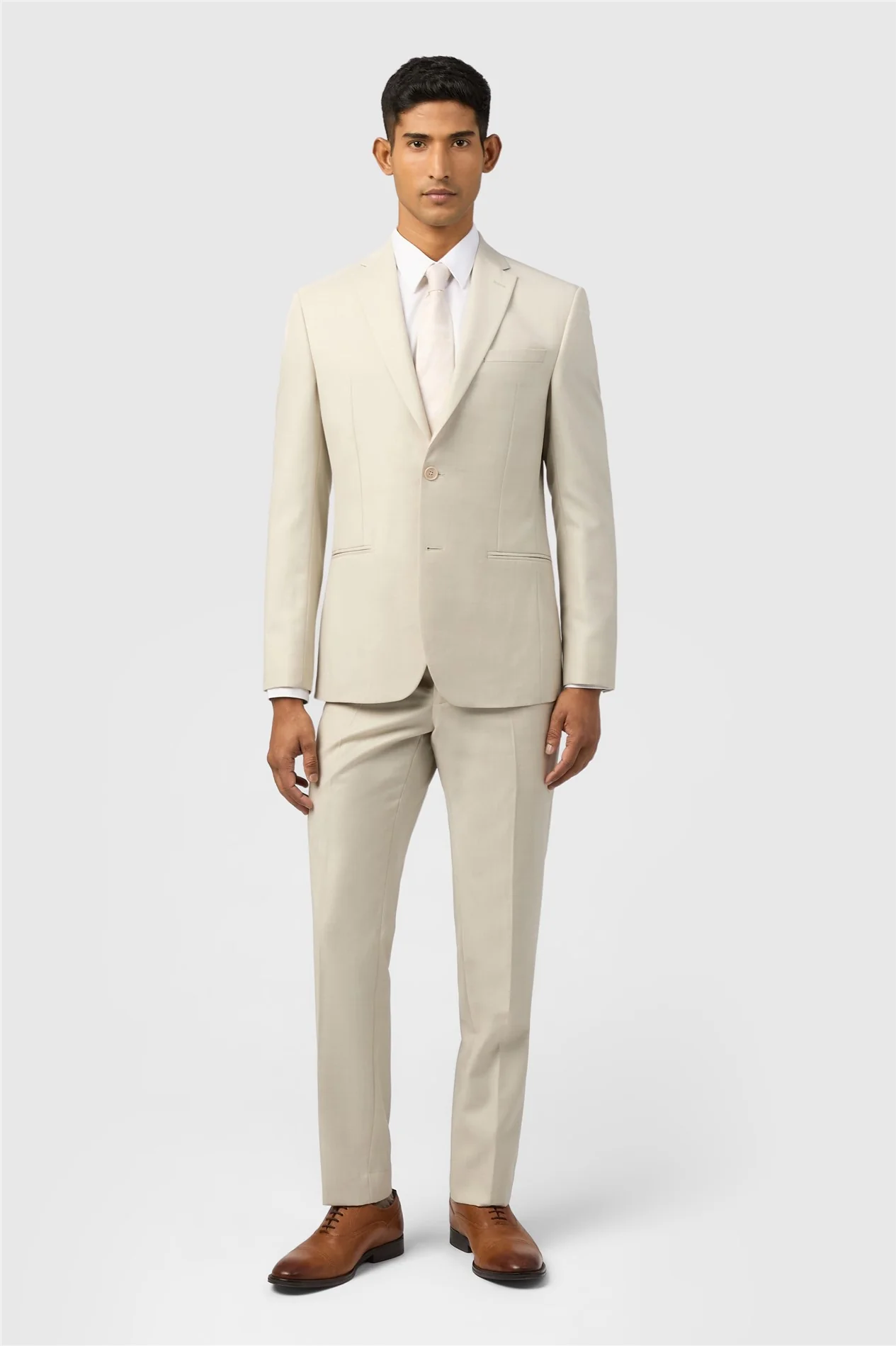 Ted Baker Slim Fit Stone Sharkskin Jacket thumbnail 3