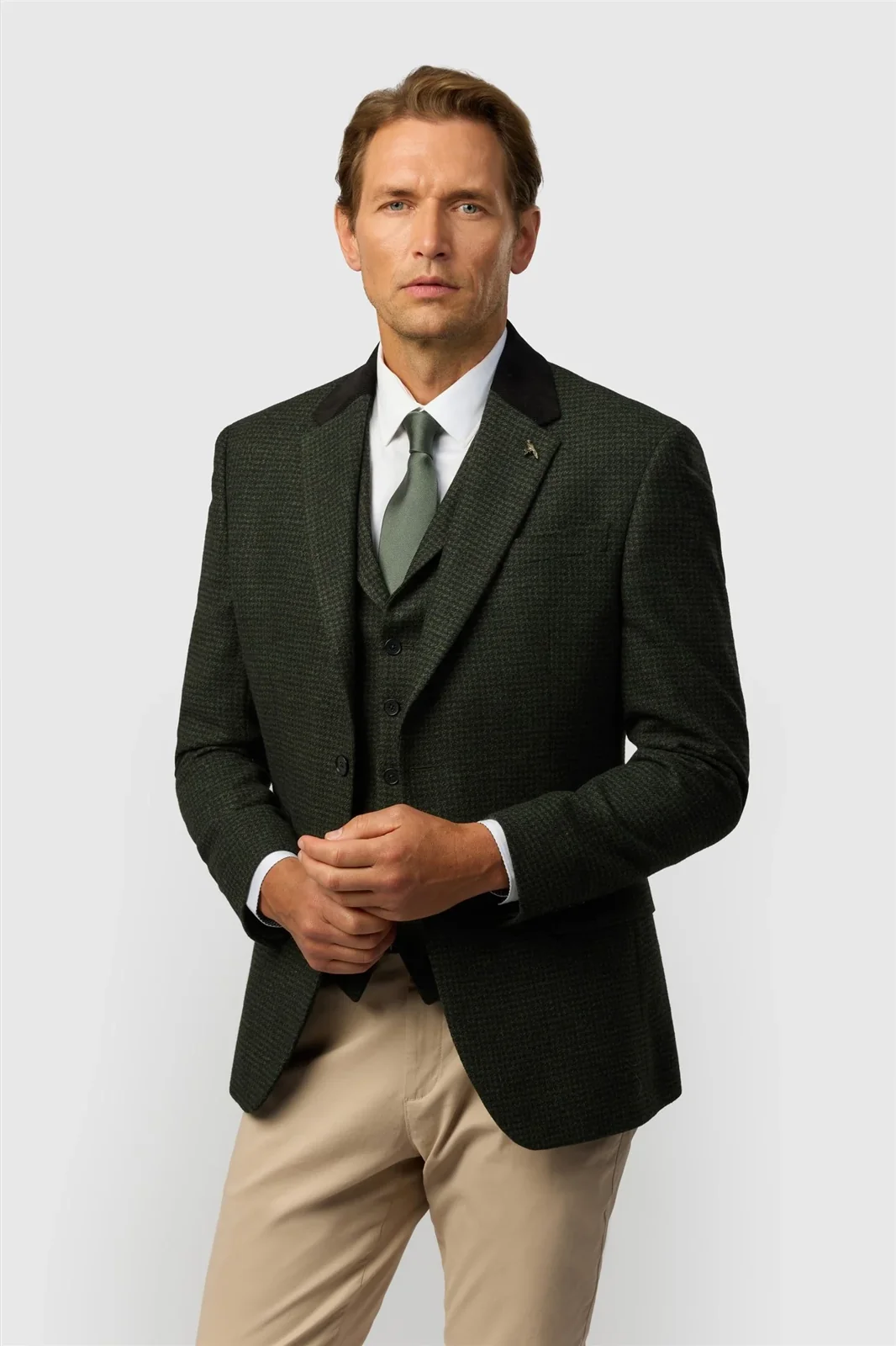 Ted Baker Tailored Fit Green Puppytooth Blazer thumbnail 2