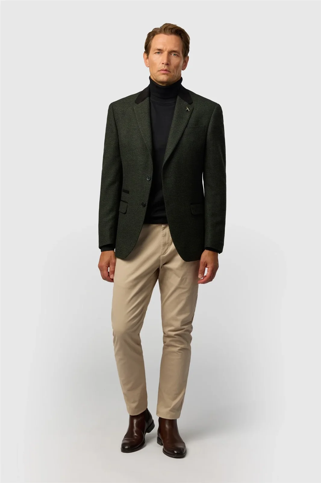 Ted Baker Tailored Fit Green Puppytooth Blazer thumbnail 4
