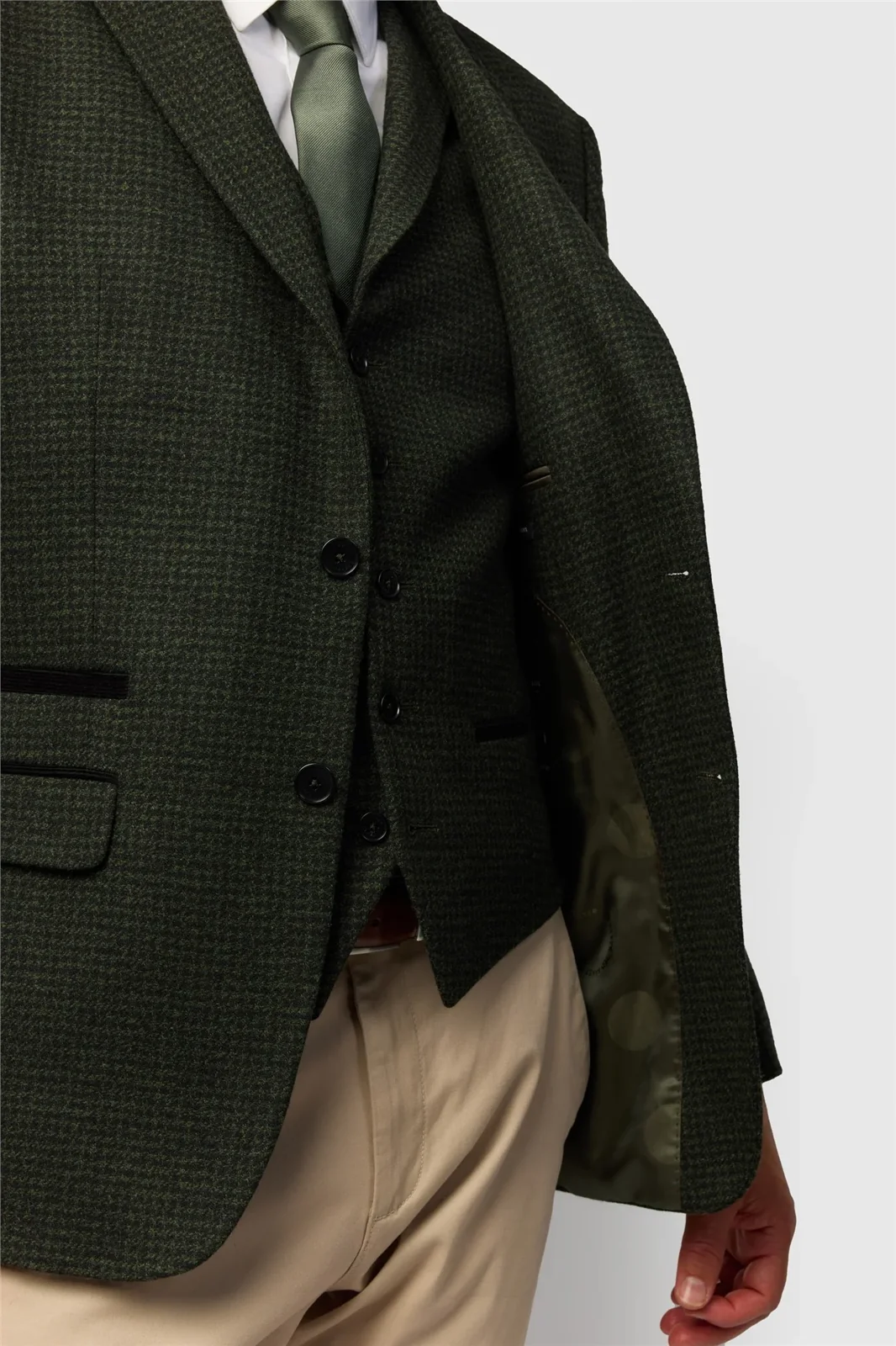 Ted Baker Tailored Fit Green Puppytooth Blazer thumbnail 6