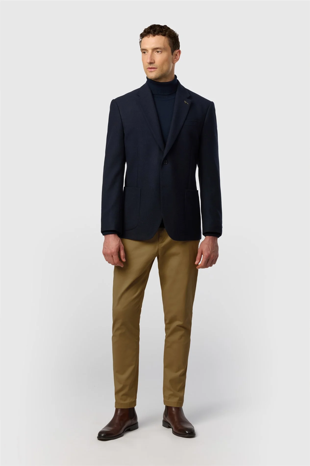Ted Baker Tailored Fit Navy Flannel Twill Blazer thumbnail 2