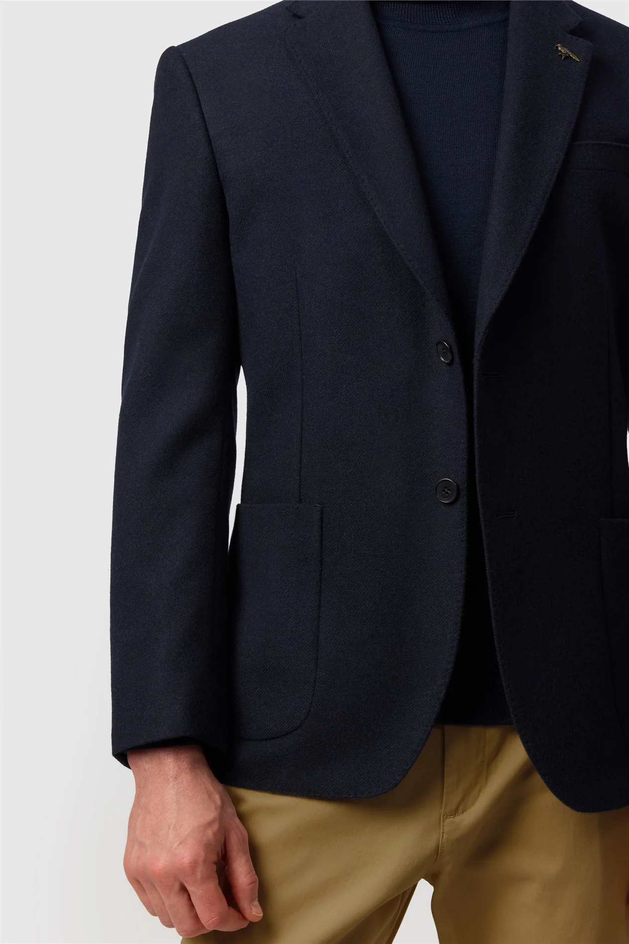 Ted Baker Tailored Fit Navy Flannel Twill Blazer thumbnail 3