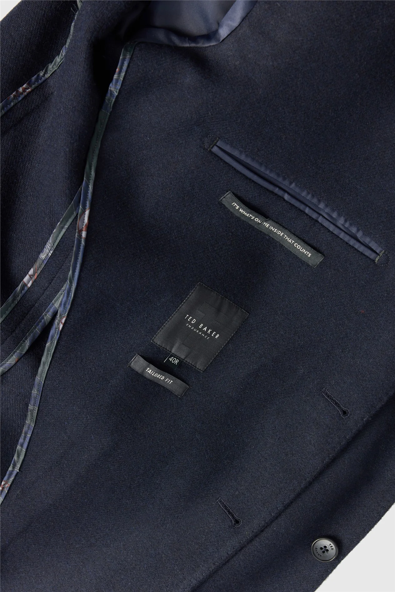 Ted Baker Tailored Fit Navy Flannel Twill Blazer thumbnail 5