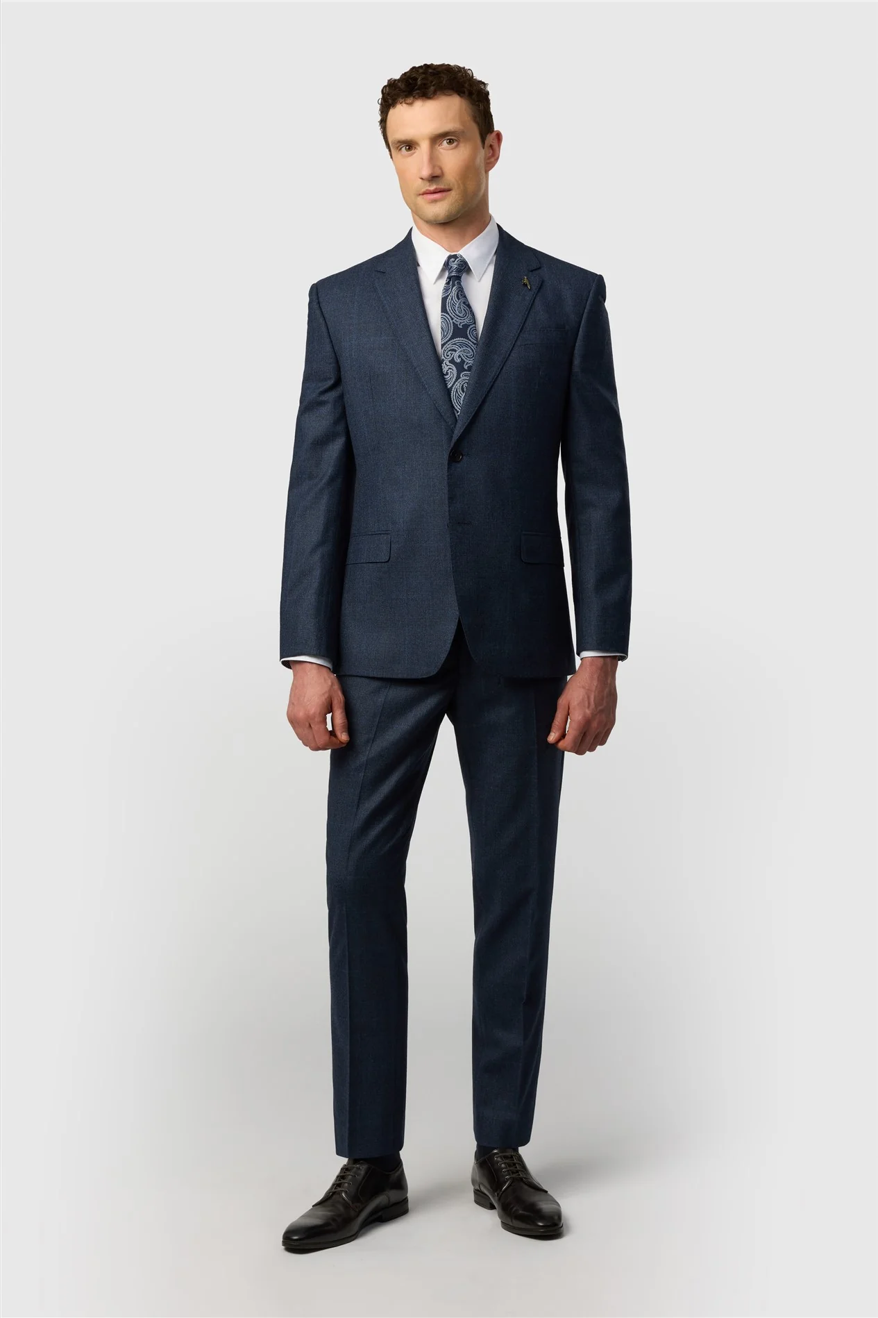 Ted Baker Tailored Fit Navy Prince of Wales Check Jacket thumbnail 2