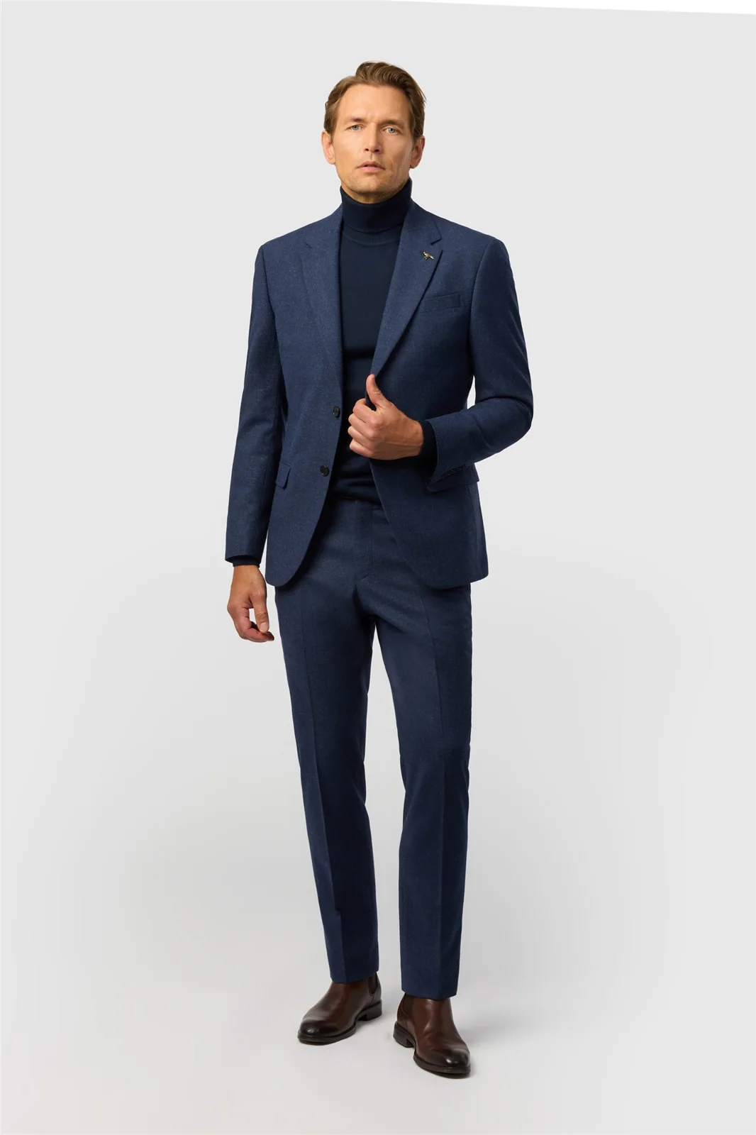Ted Baker Tailored Fit Navy Texture Puppytooth Jacket thumbnail 3