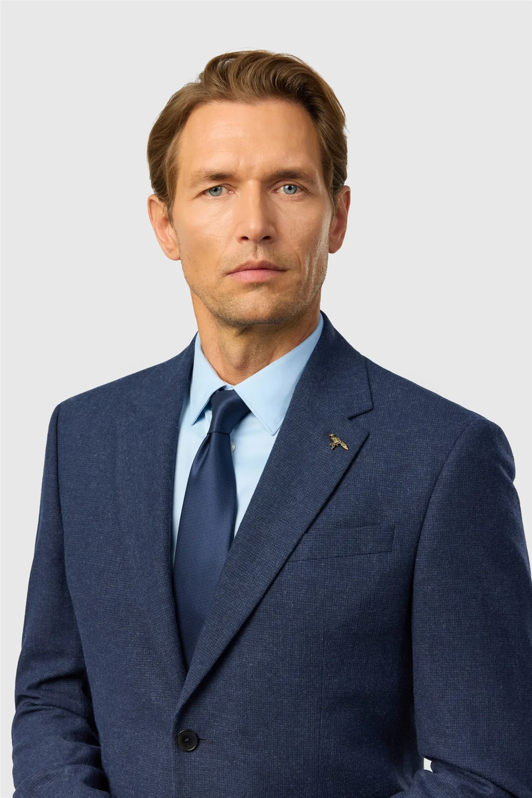 Ted Baker Tailored Fit Navy Texture Puppytooth Jacket thumbnail 4