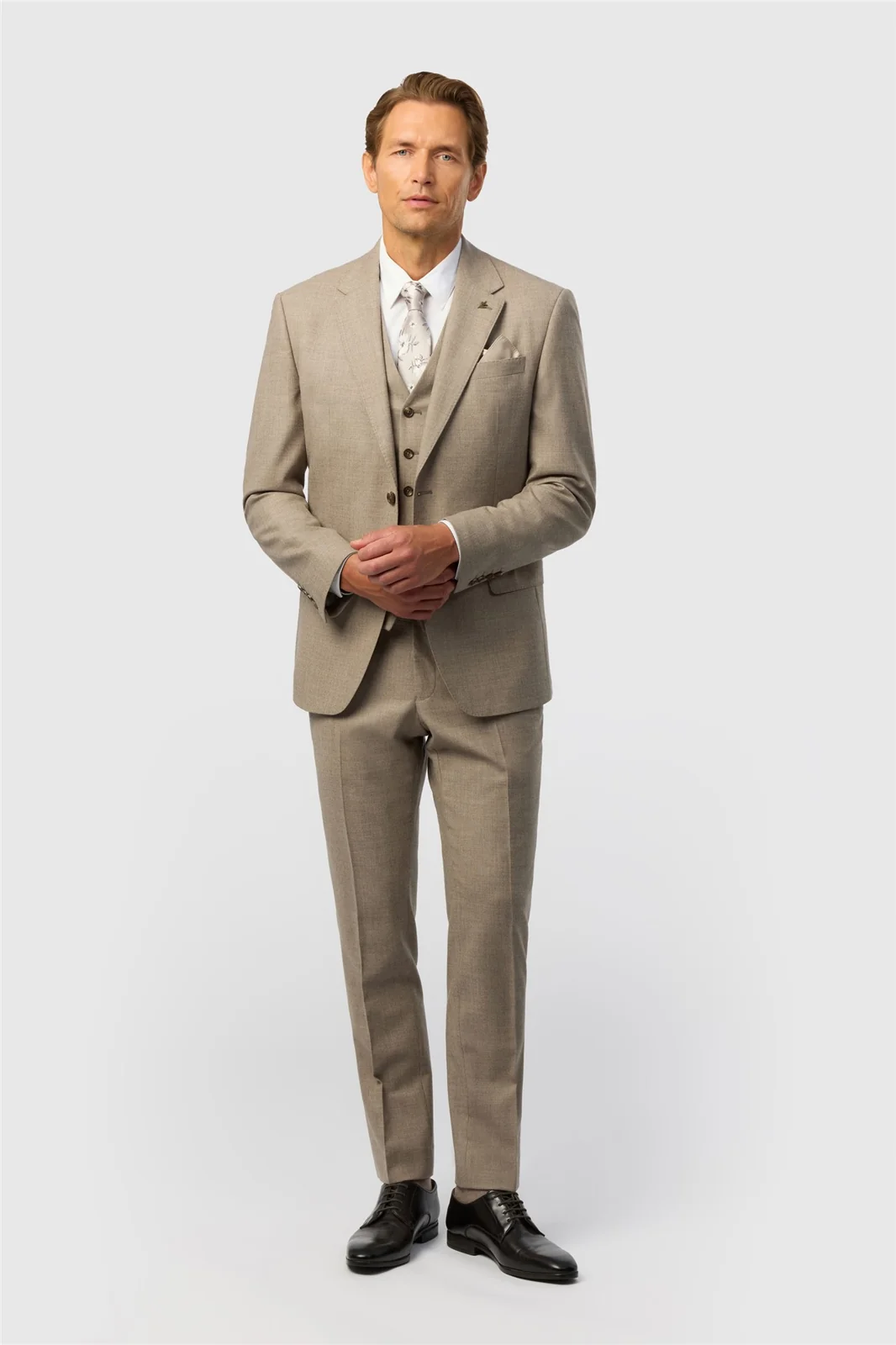 Ted Baker Tailored Fit Oatmeal Stretch Flannel Jacket thumbnail 2