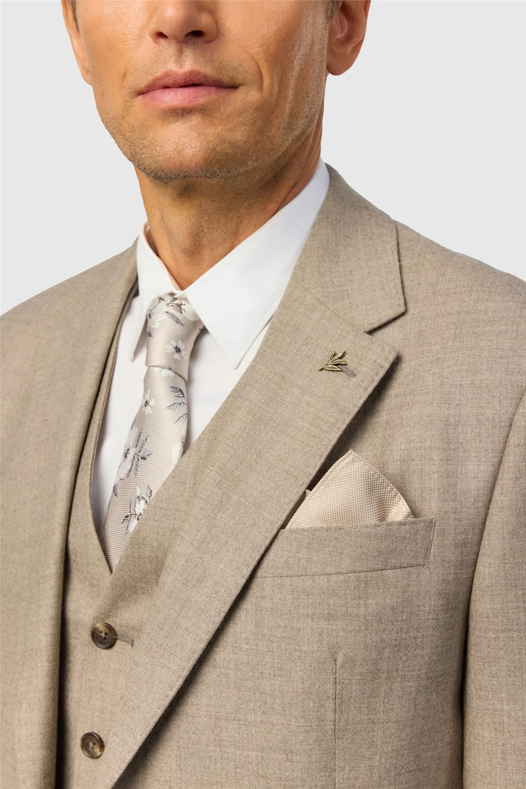 Ted Baker Tailored Fit Oatmeal Stretch Flannel Jacket thumbnail 4