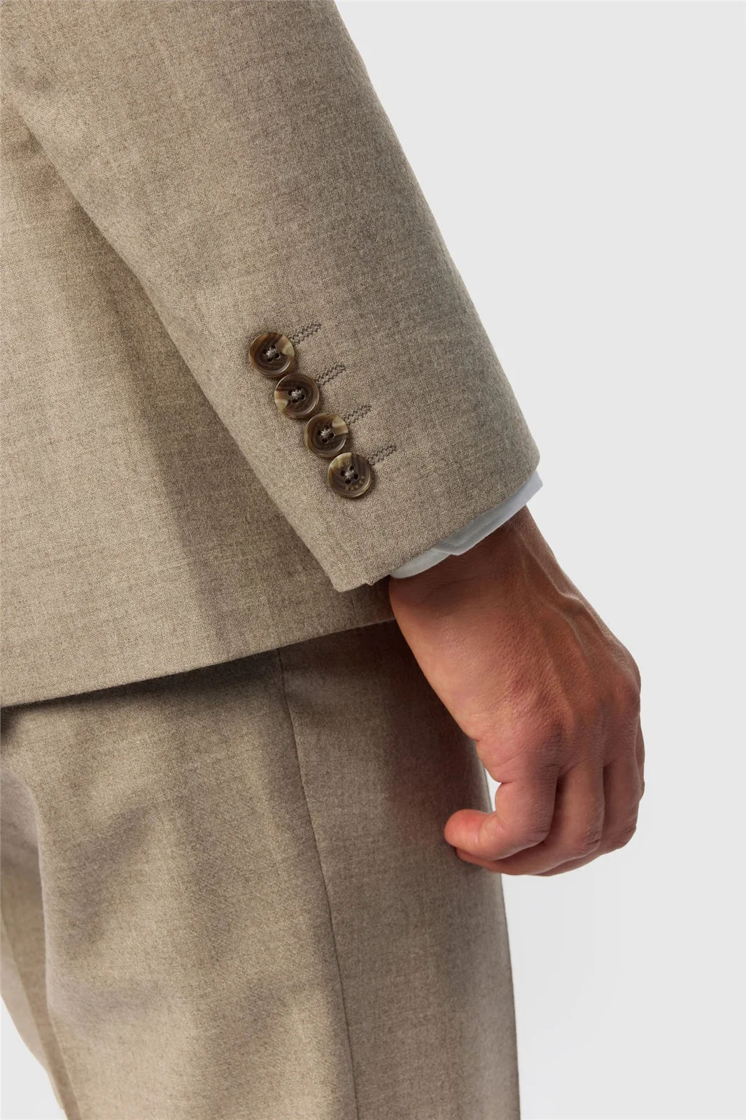 Ted Baker Tailored Fit Oatmeal Stretch Flannel Jacket thumbnail 6