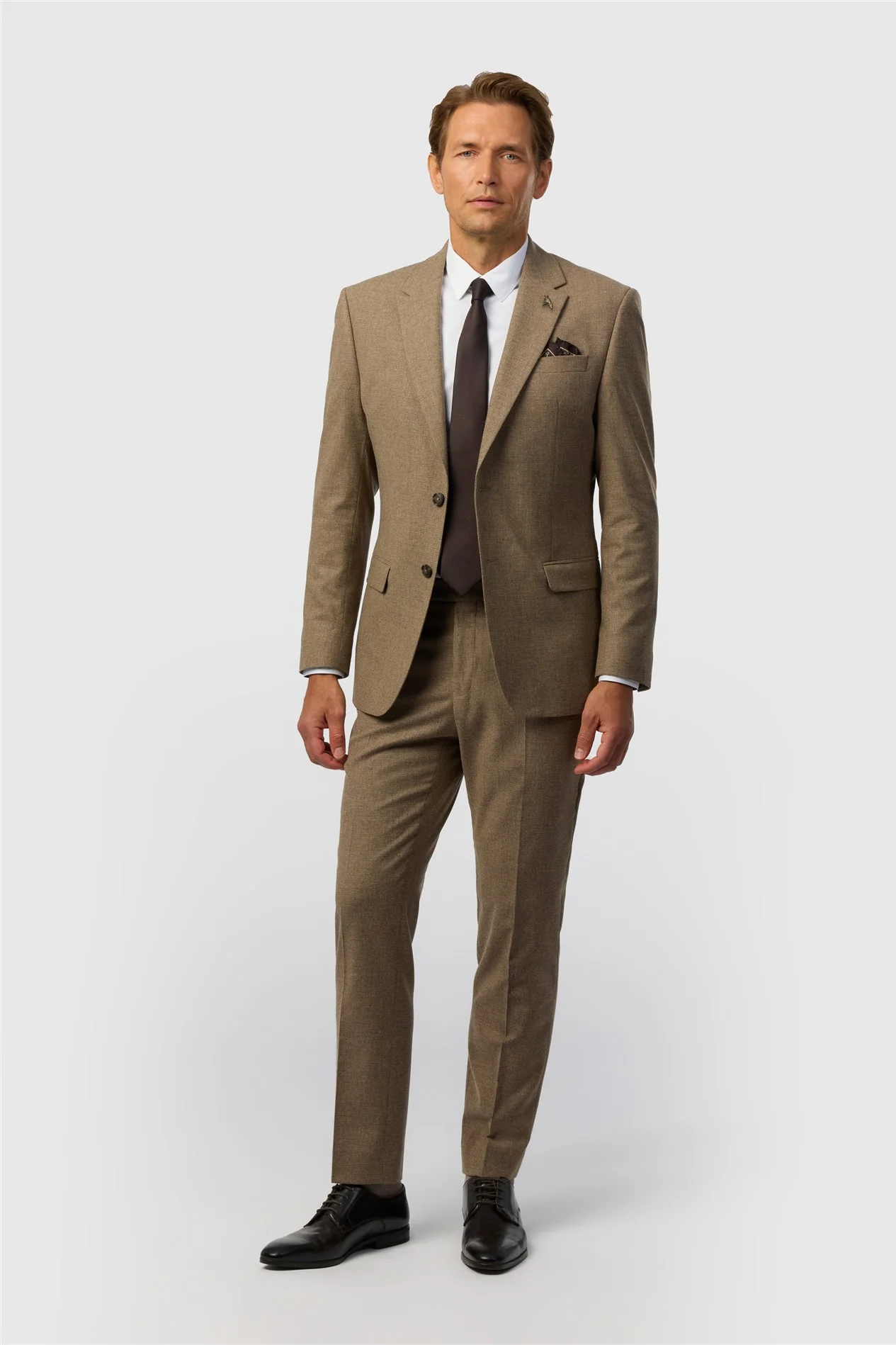 Ted Baker Tailored Fit Oatmeal Texture Puppytooth Jacket thumbnail 2