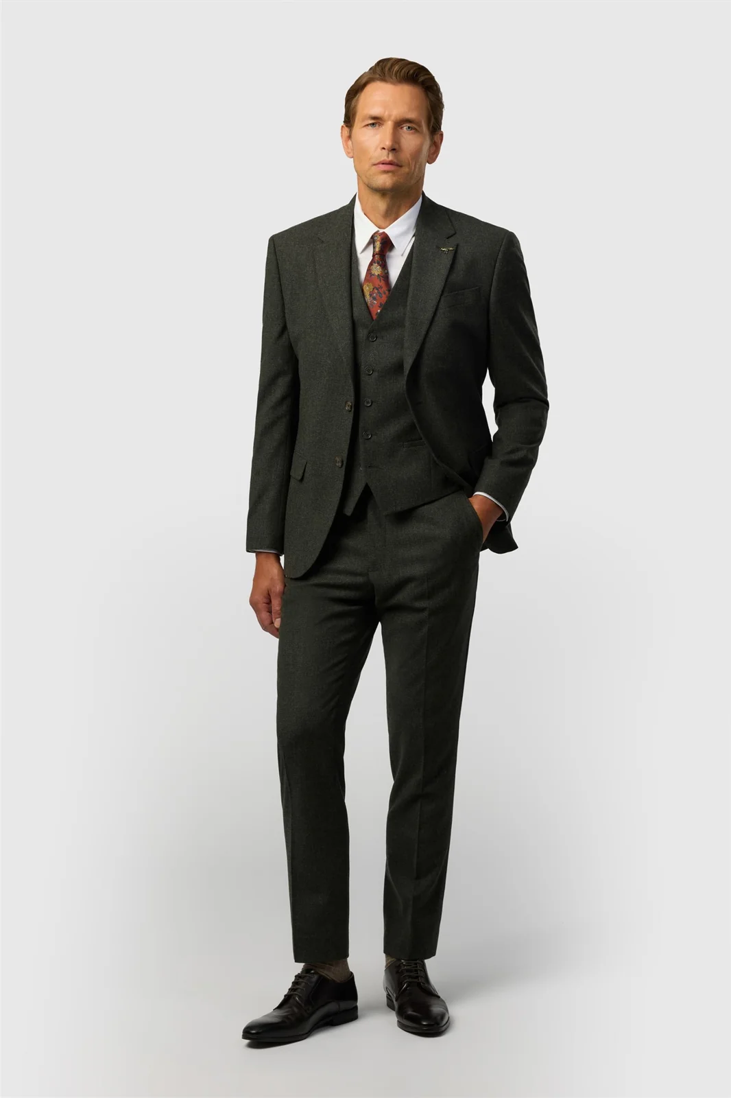 Ted Baker Tailored Fit Olive Texture Puppytooth Jacket thumbnail 2