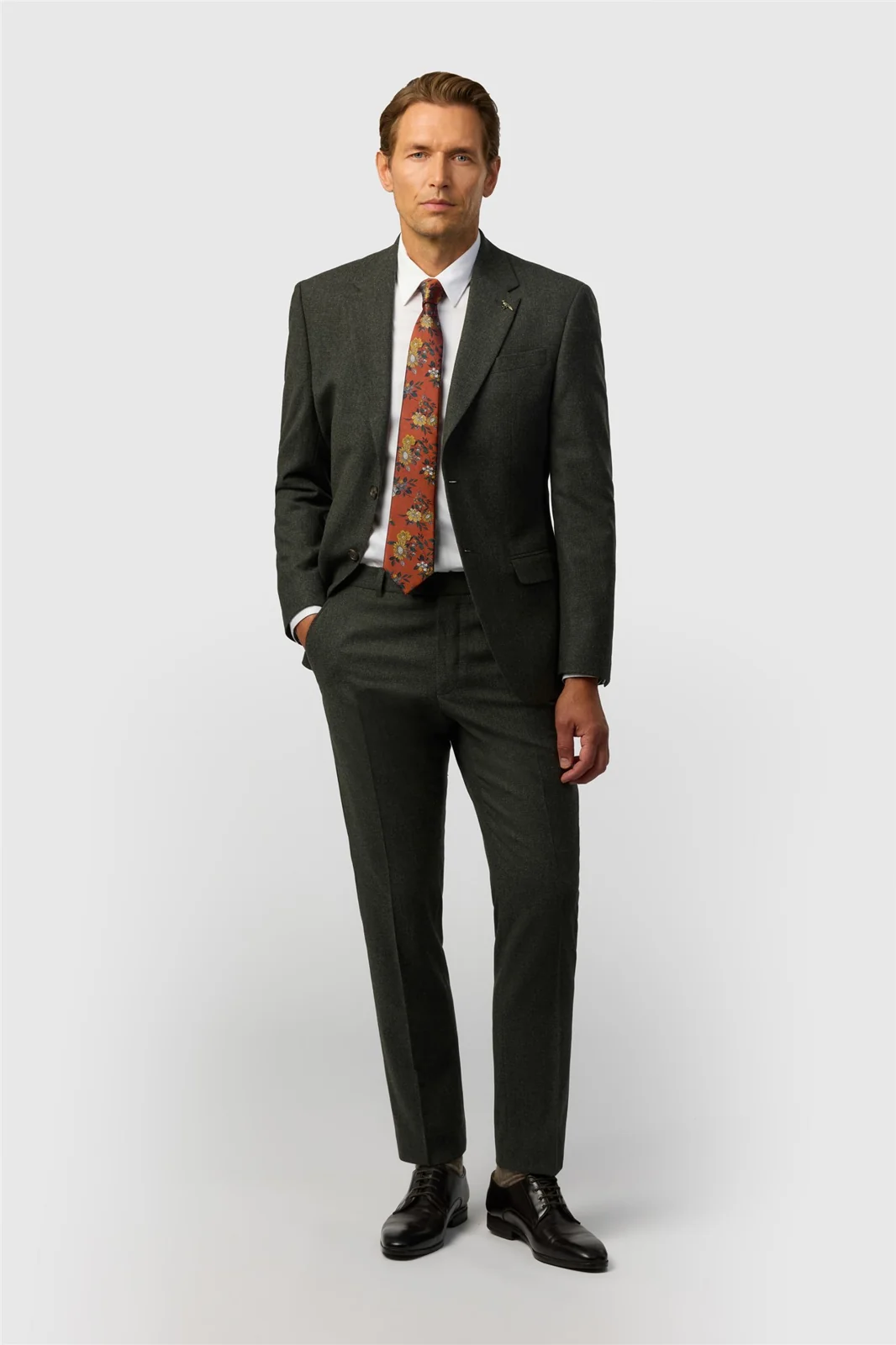 Ted Baker Tailored Fit Olive Texture Puppytooth Jacket thumbnail 3