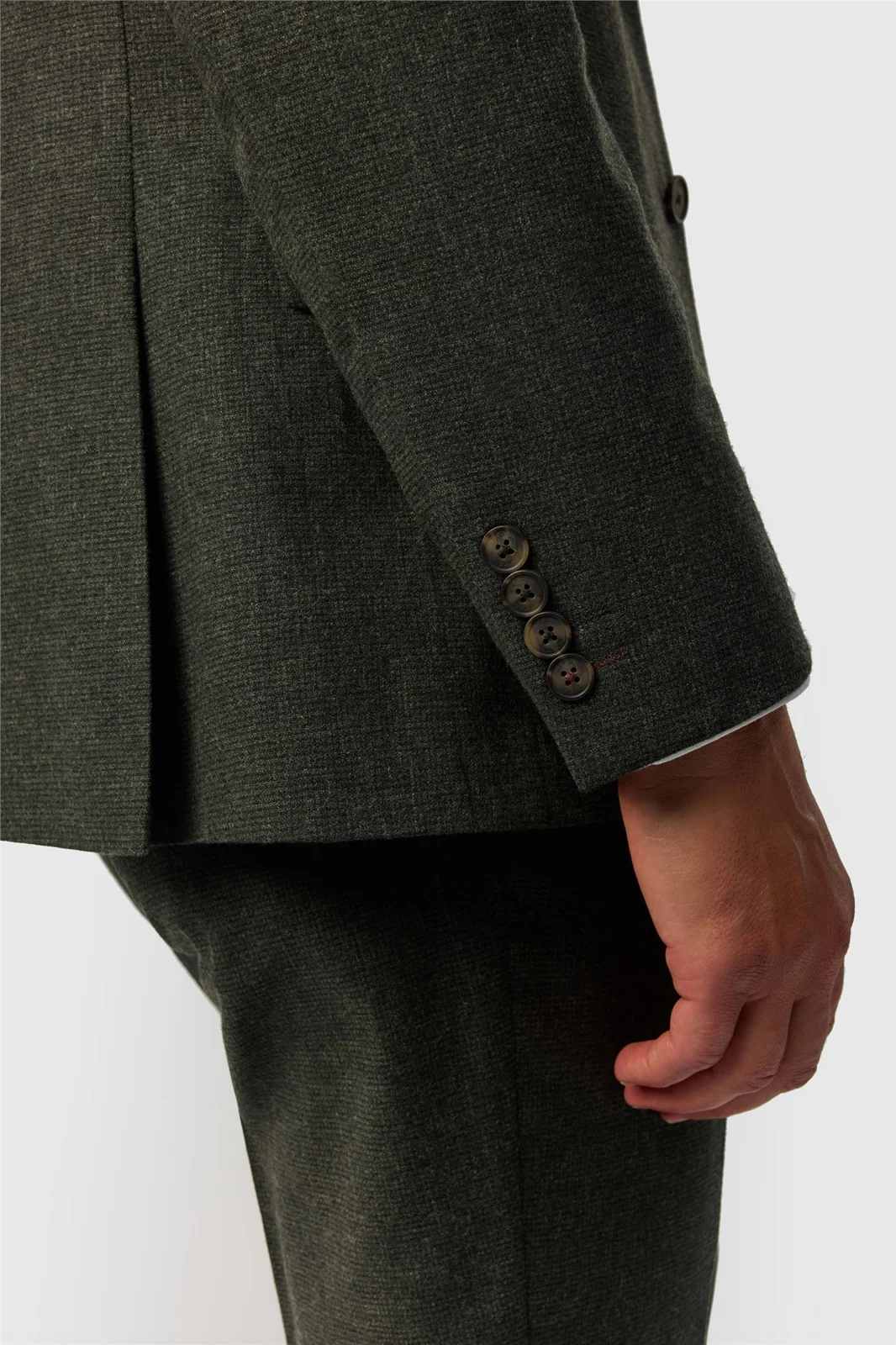 Ted Baker Tailored Fit Olive Texture Puppytooth Jacket thumbnail 6