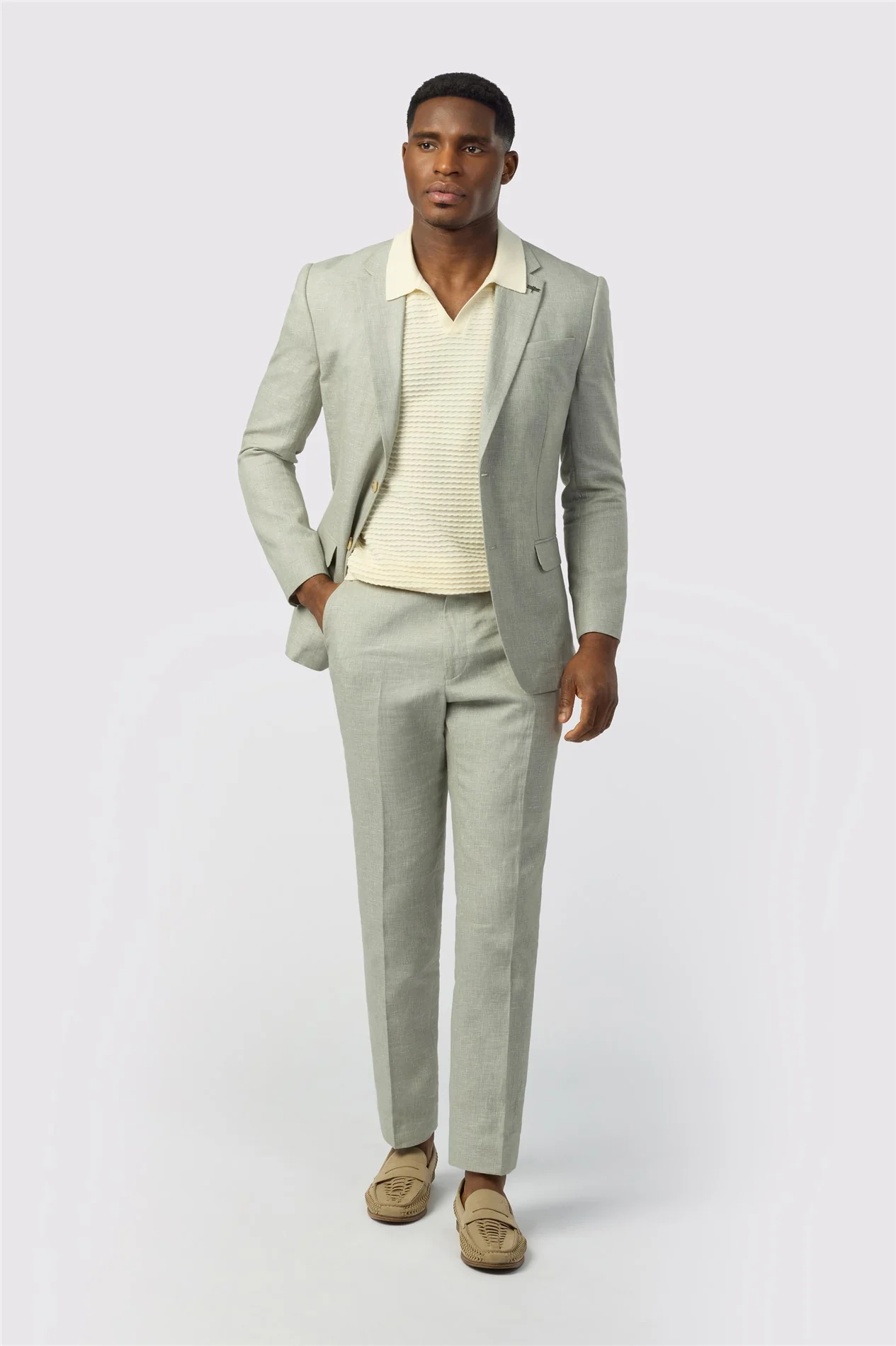 Ted Baker Tailored Fit Sage Linen Cotton Jacket thumbnail 3