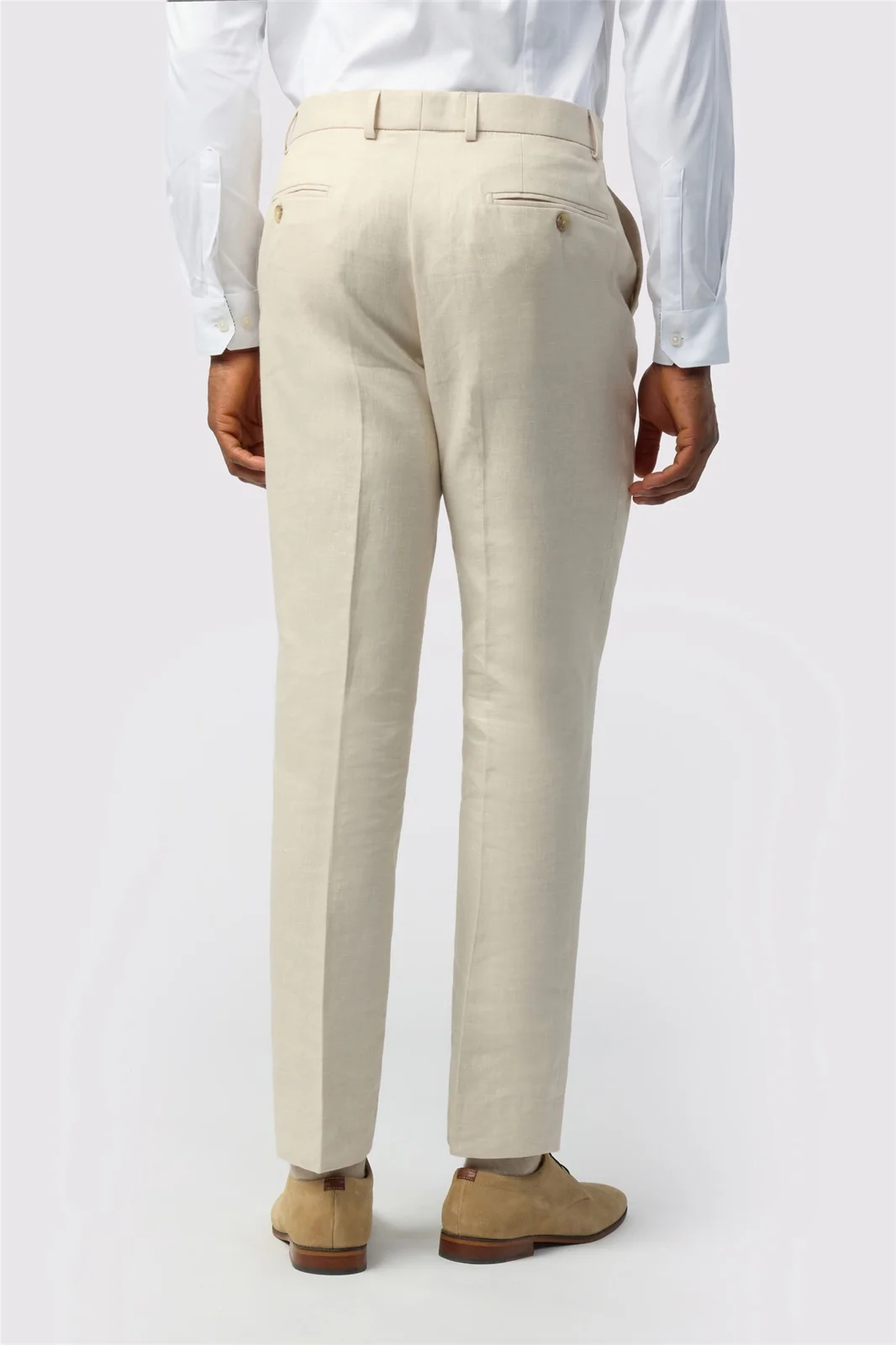 Ted Baker Tailored Fit Stone Linen Cotton Trousers thumbnail 2