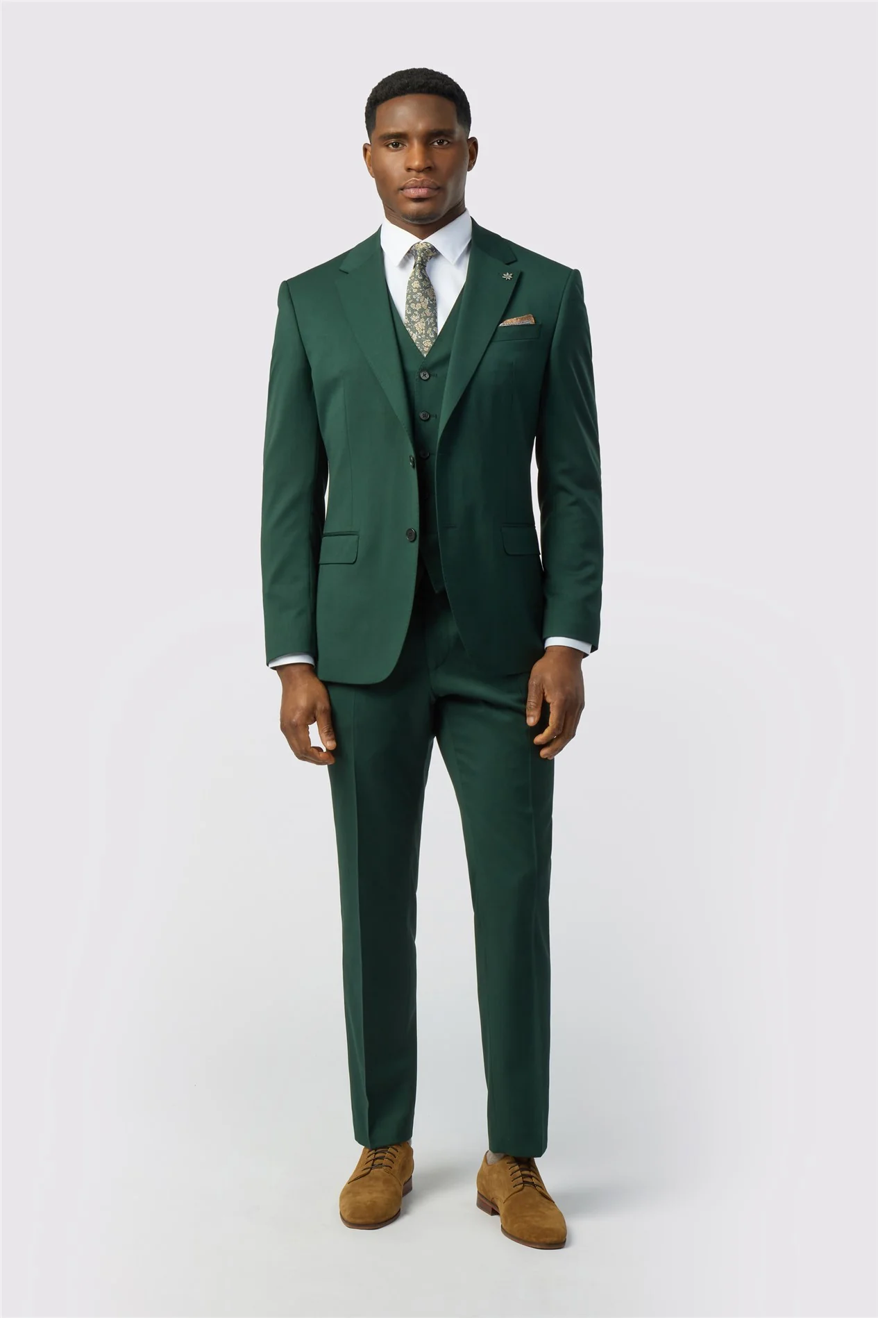 Ted Baker Tailored Fit Super 100s Green Twill Jacket thumbnail 2