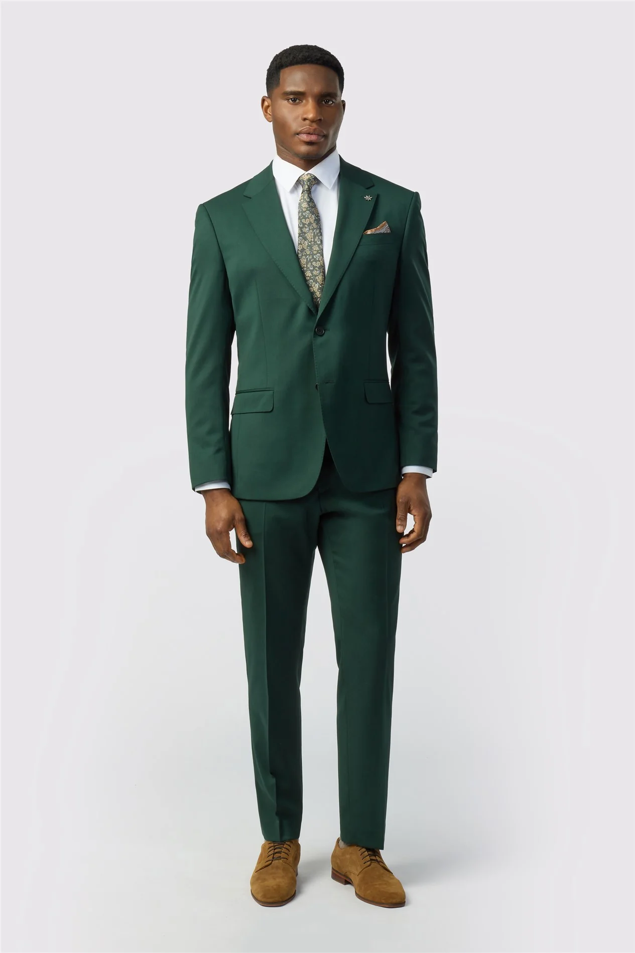 Ted Baker Tailored Fit Super 100s Green Twill Jacket thumbnail 3