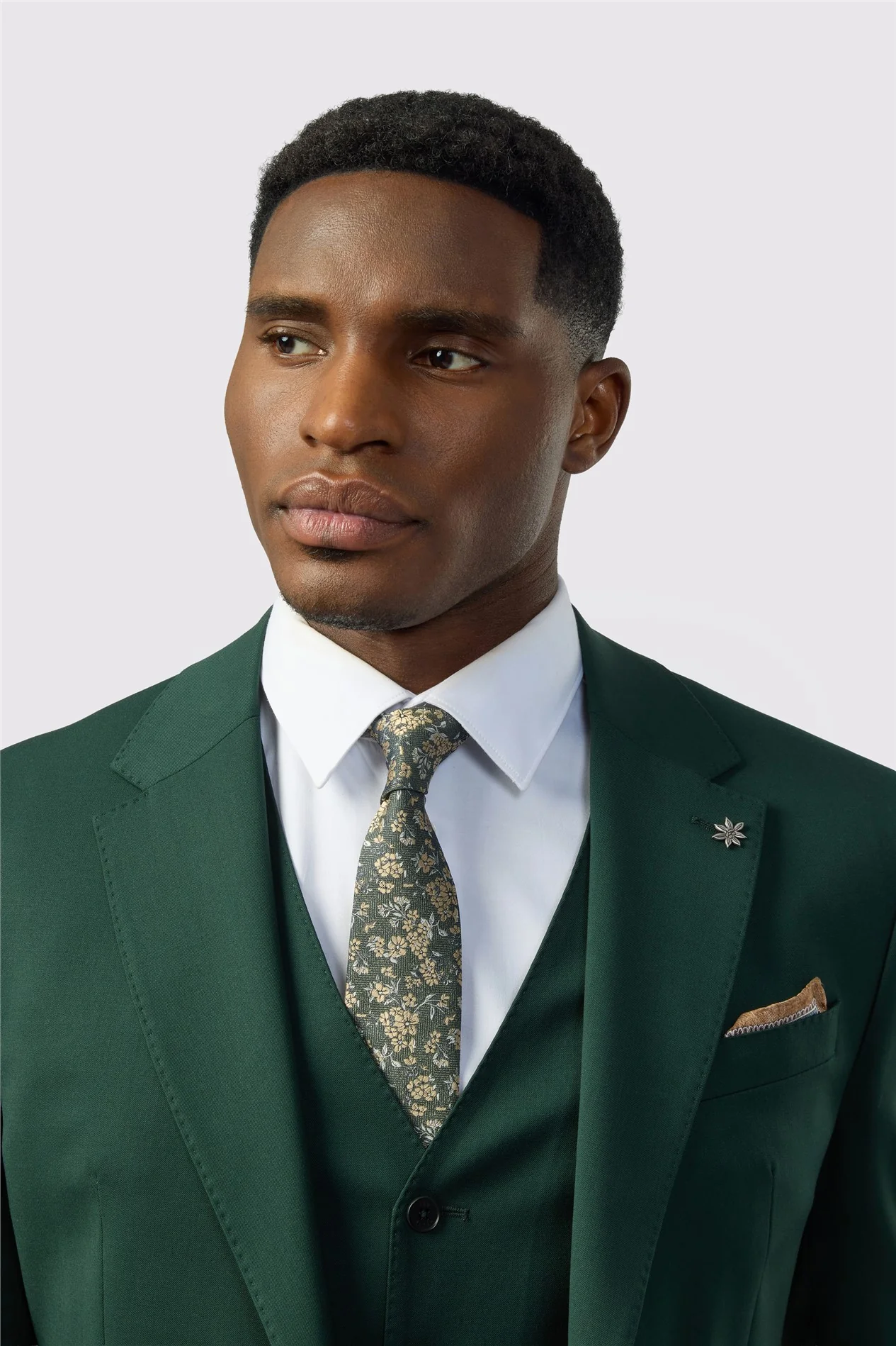 Ted Baker Tailored Fit Super 100s Green Twill Jacket thumbnail 4